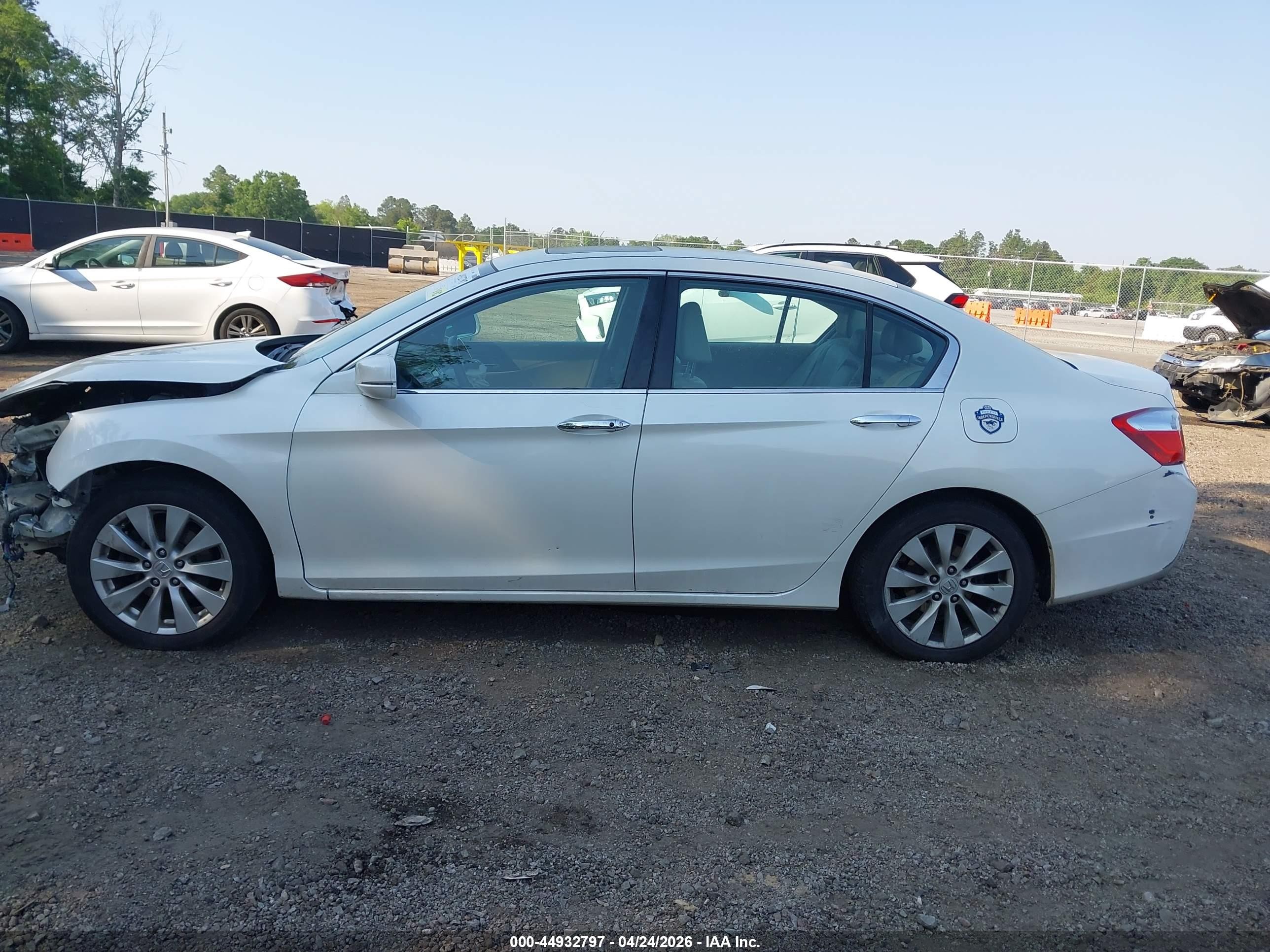 2014 Honda Accord Ex-l V-6 Белый vin: 1HGCR3F86EA003344