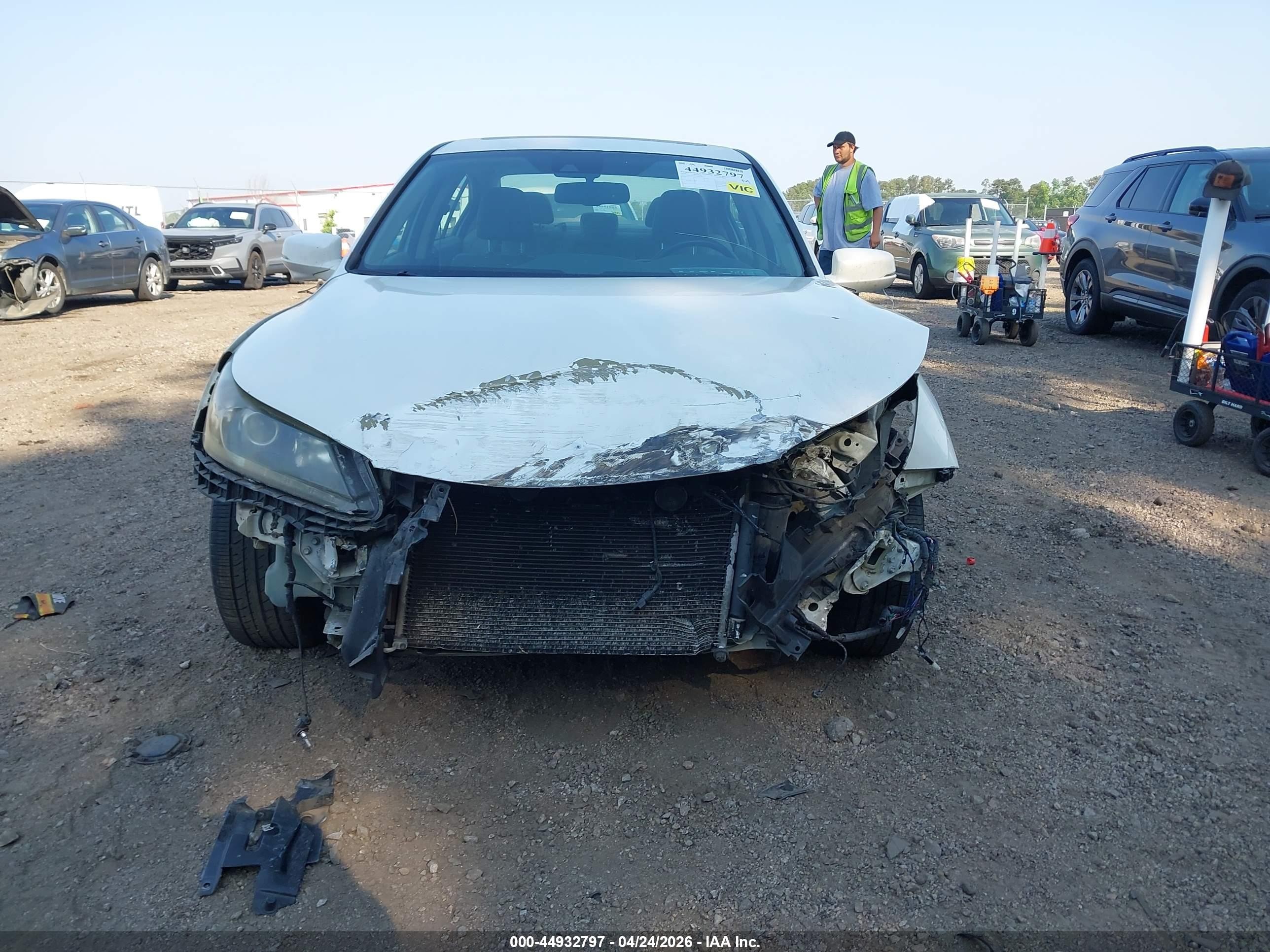 2014 Honda Accord Ex-l V-6 Белый vin: 1HGCR3F86EA003344