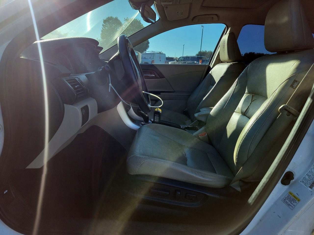 2014 Honda Accord Exl White vin: 1HGCR3F86EA004767
