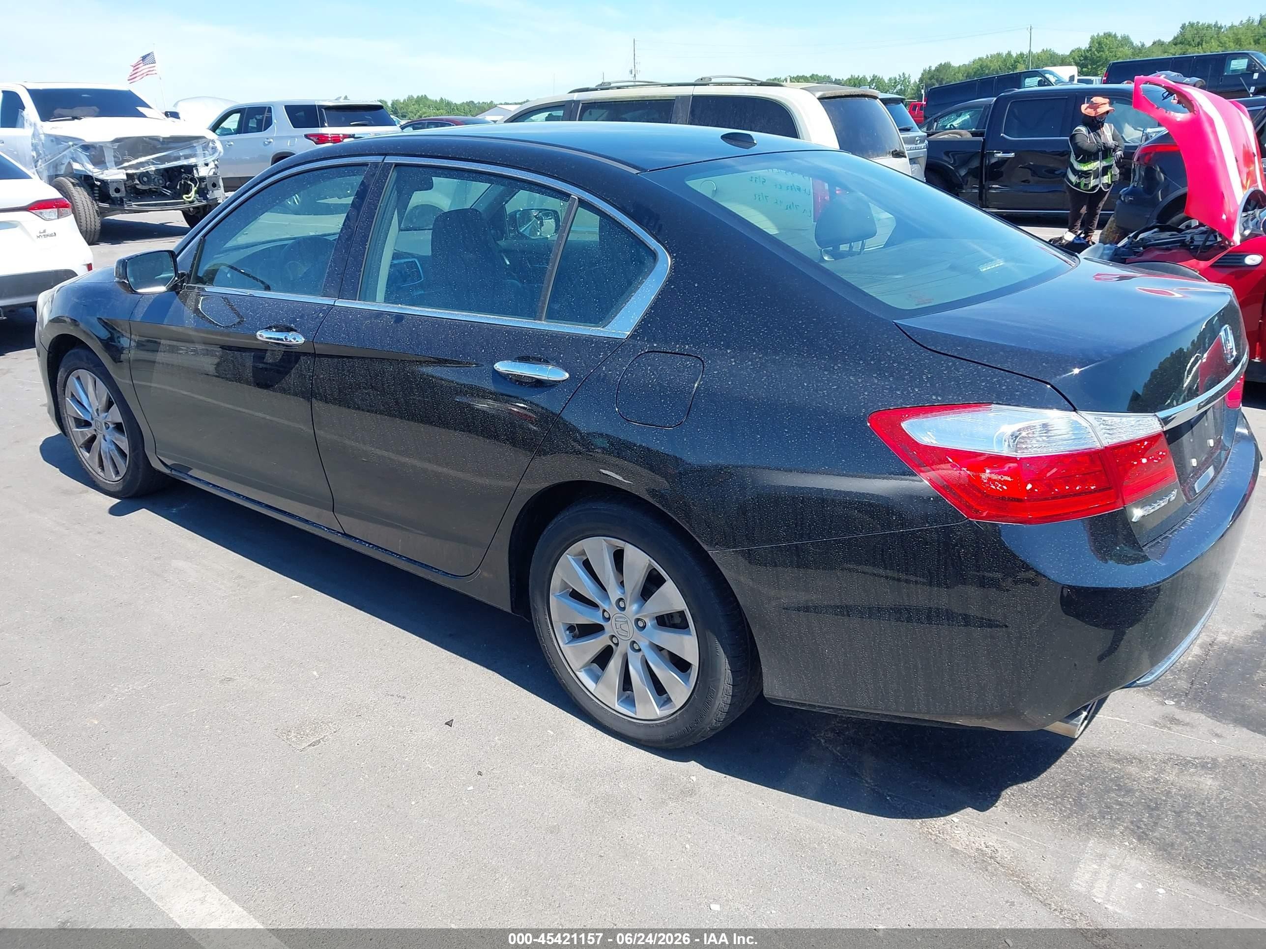 2014 Honda Accord Ex-l V-6 Black vin: 1HGCR3F86EA008348