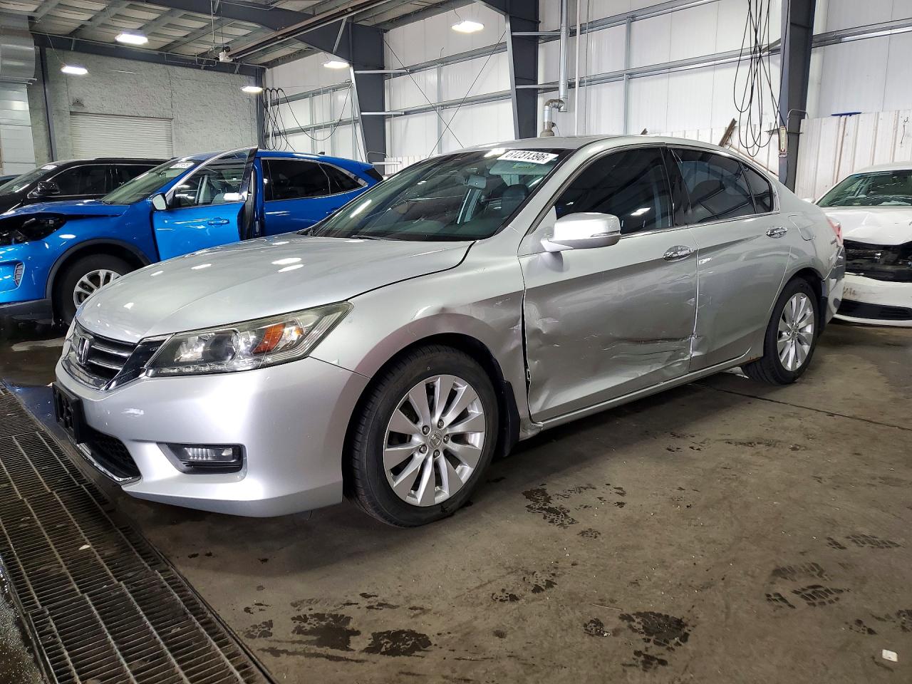 2014 Honda Accord Exl Silver vin: 1HGCR3F86EA020838