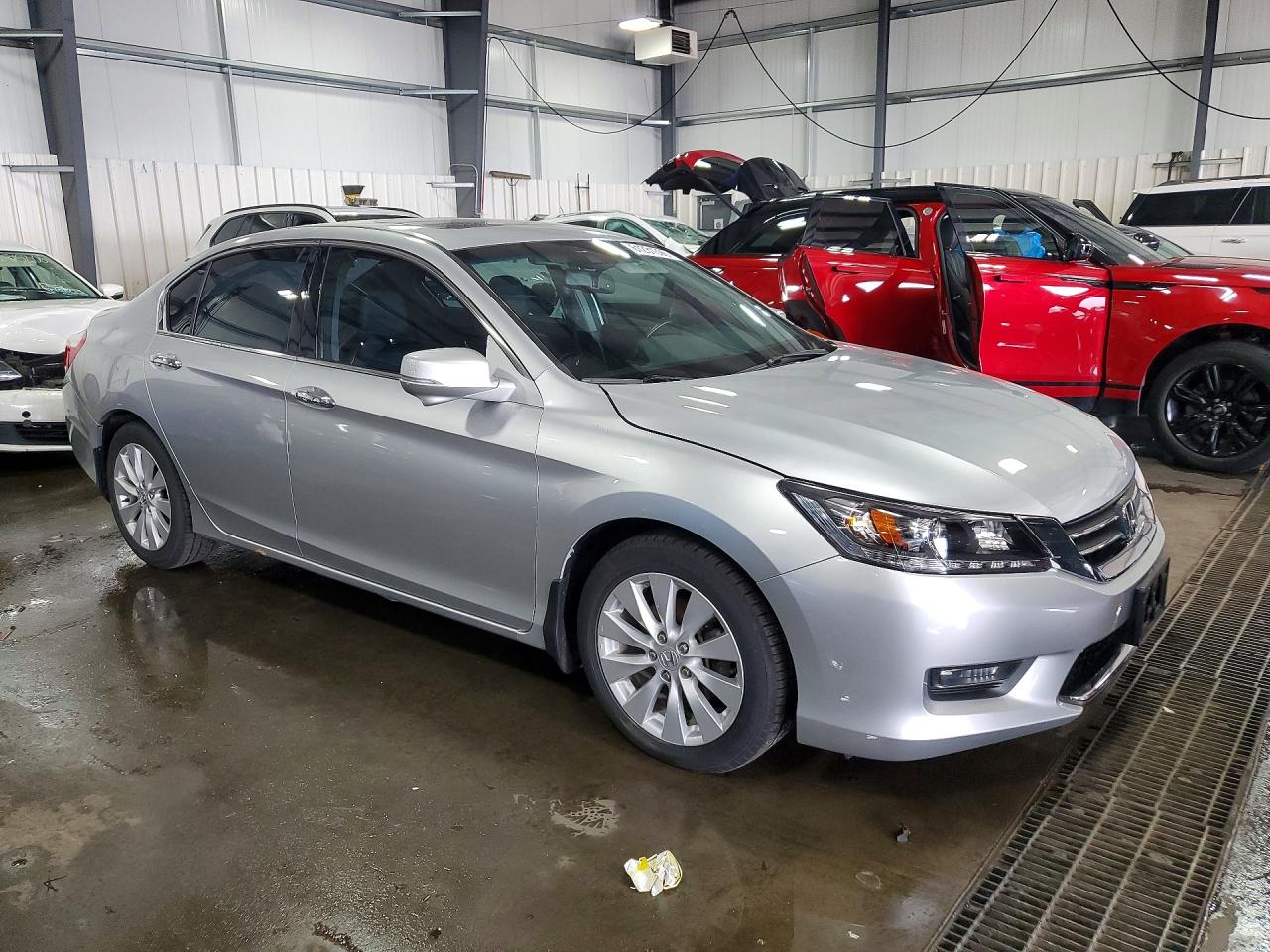 2014 Honda Accord Exl Серебряный vin: 1HGCR3F86EA020838