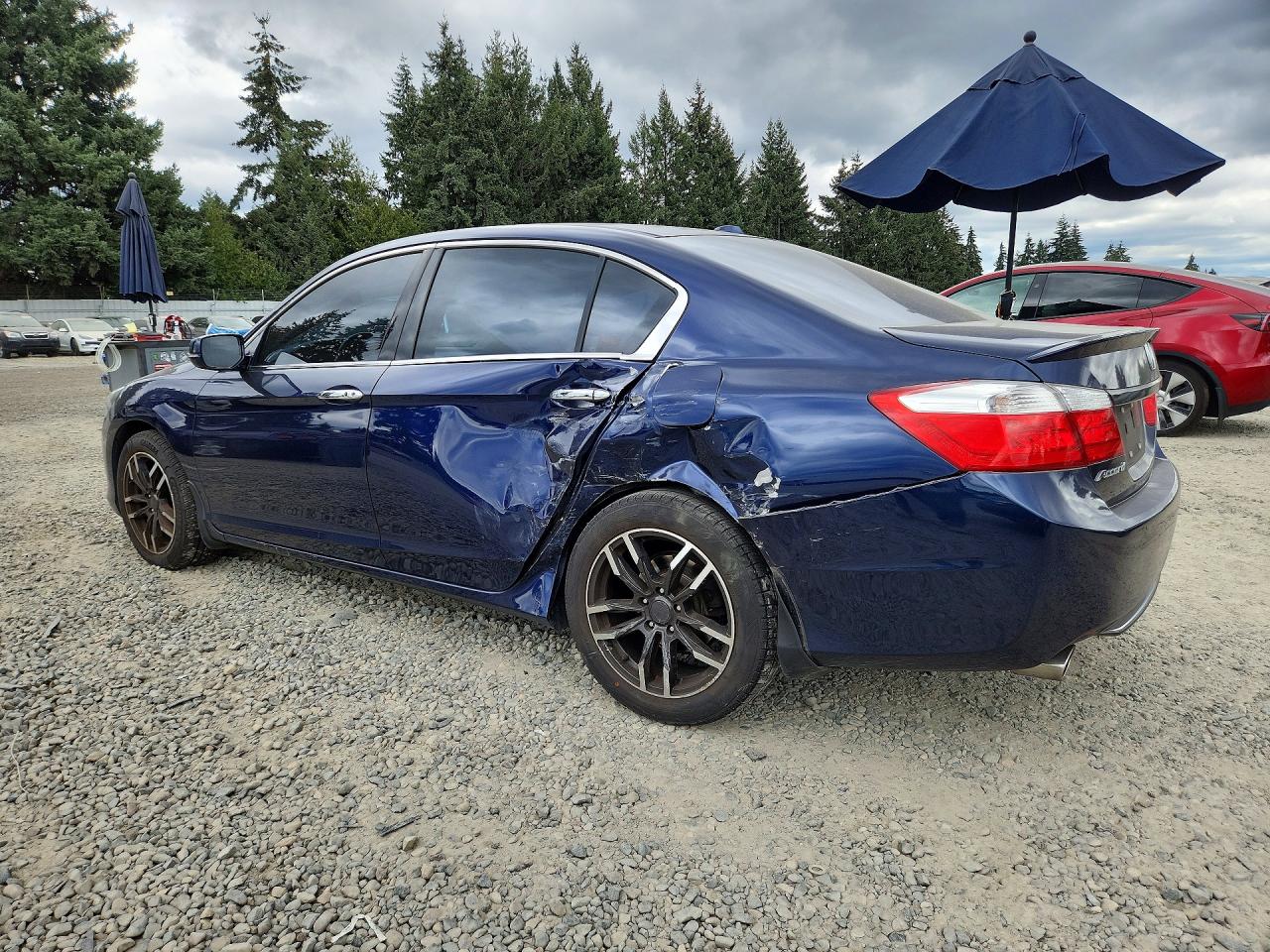 2014 Honda Accord Exl Синий vin: 1HGCR3F86EA022668