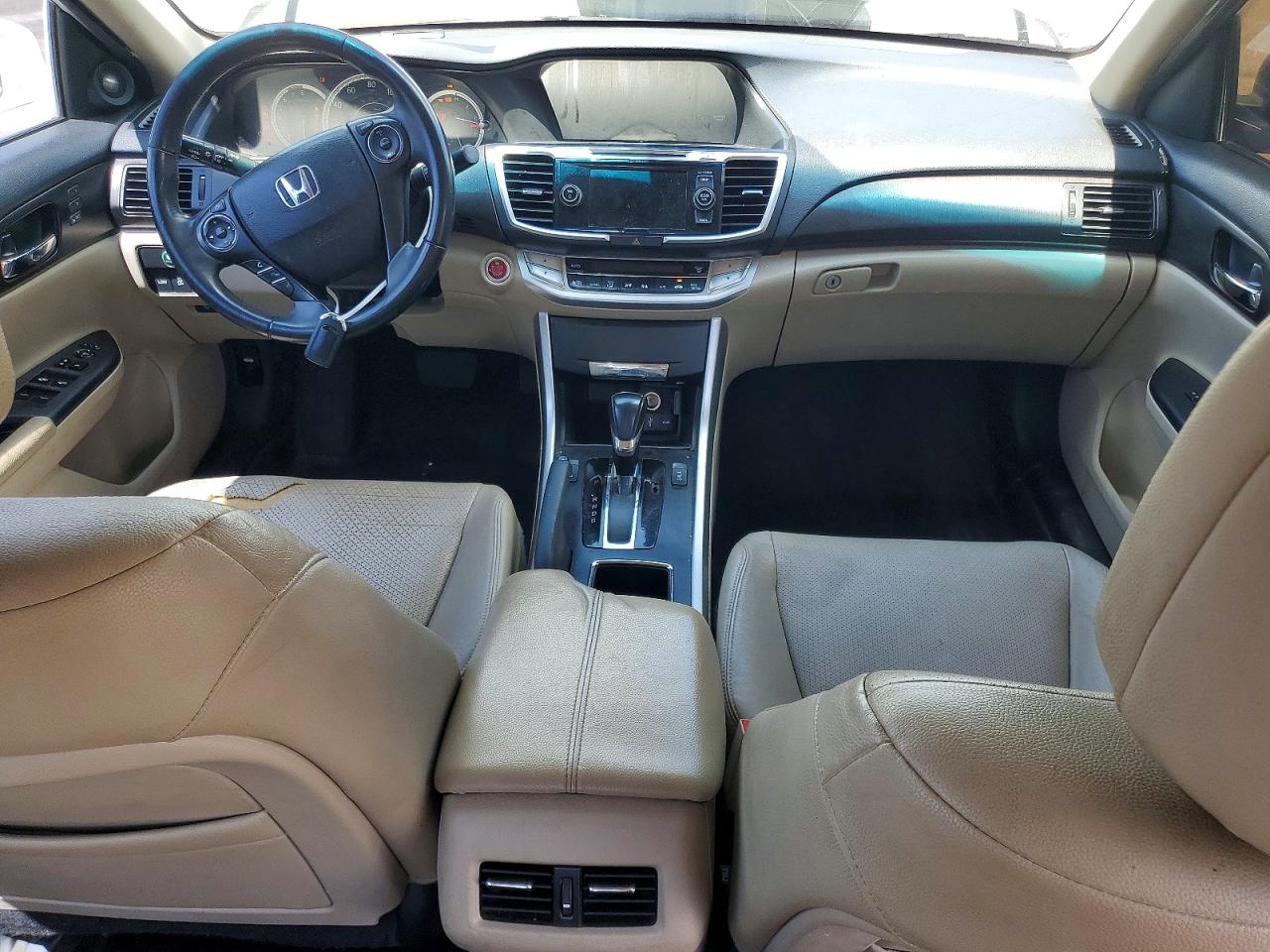 2014 Honda Accord Exl White vin: 1HGCR3F86EA027076