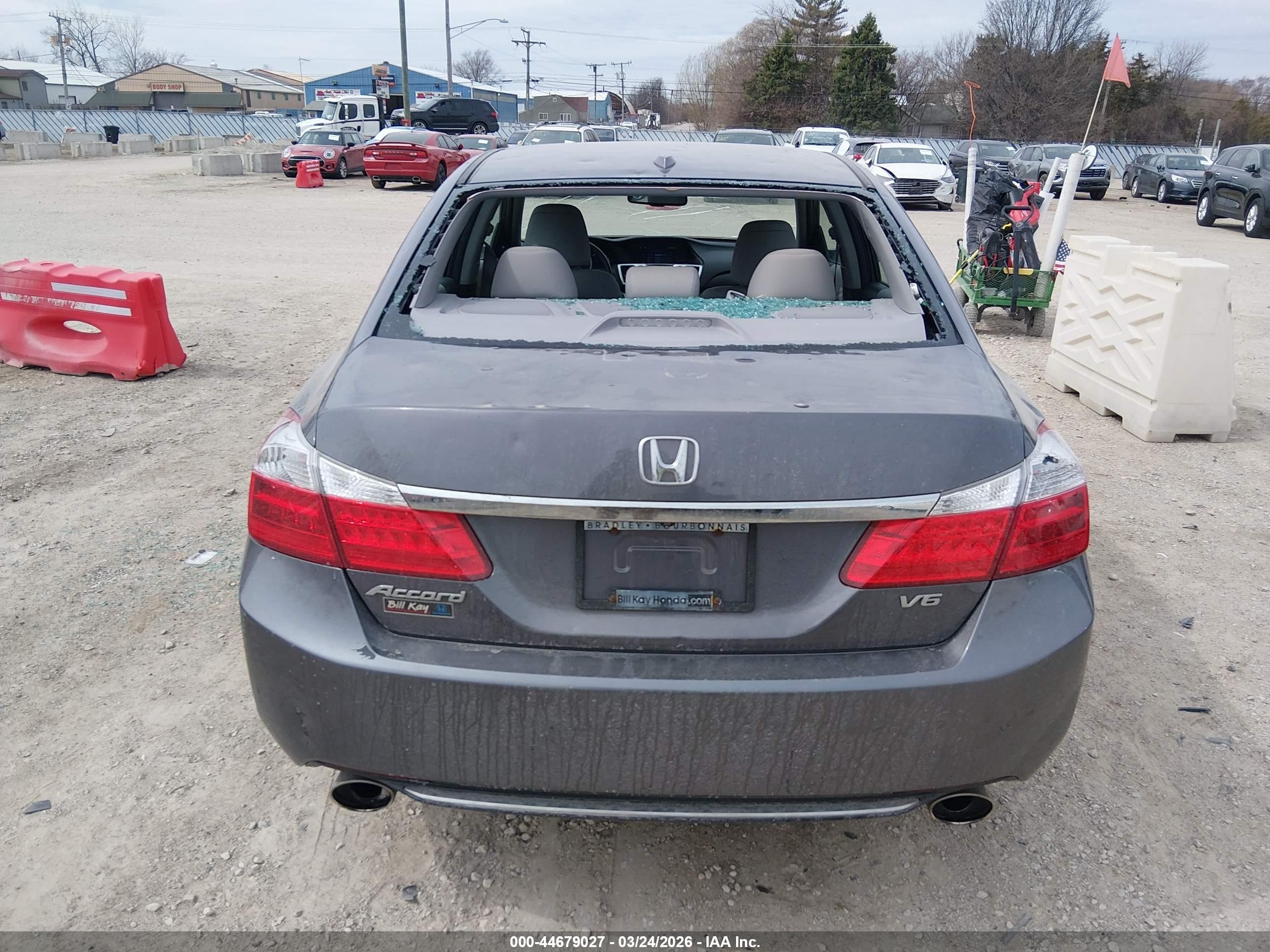 2014 Honda Accord Ex-l V-6 Gray vin: 1HGCR3F86EA034738