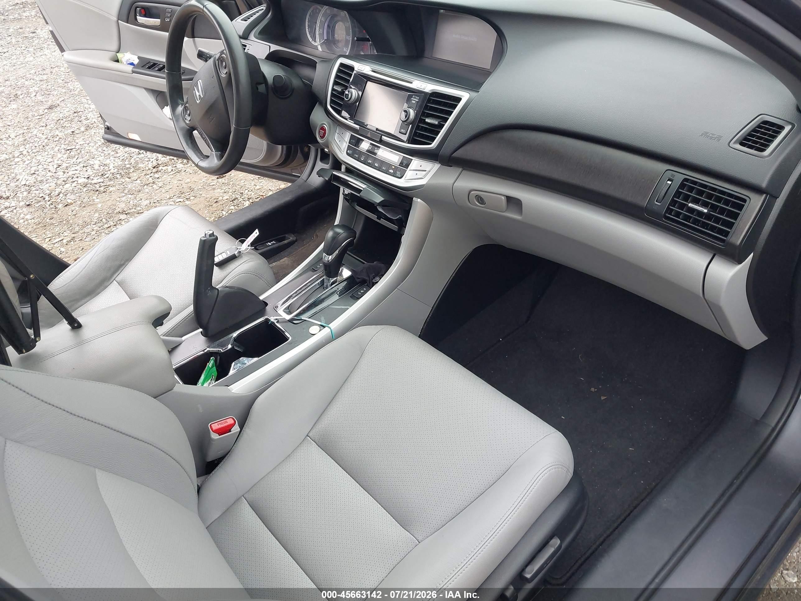 2015 Honda Accord Ex-l V-6 Gray vin: 1HGCR3F86FA004480