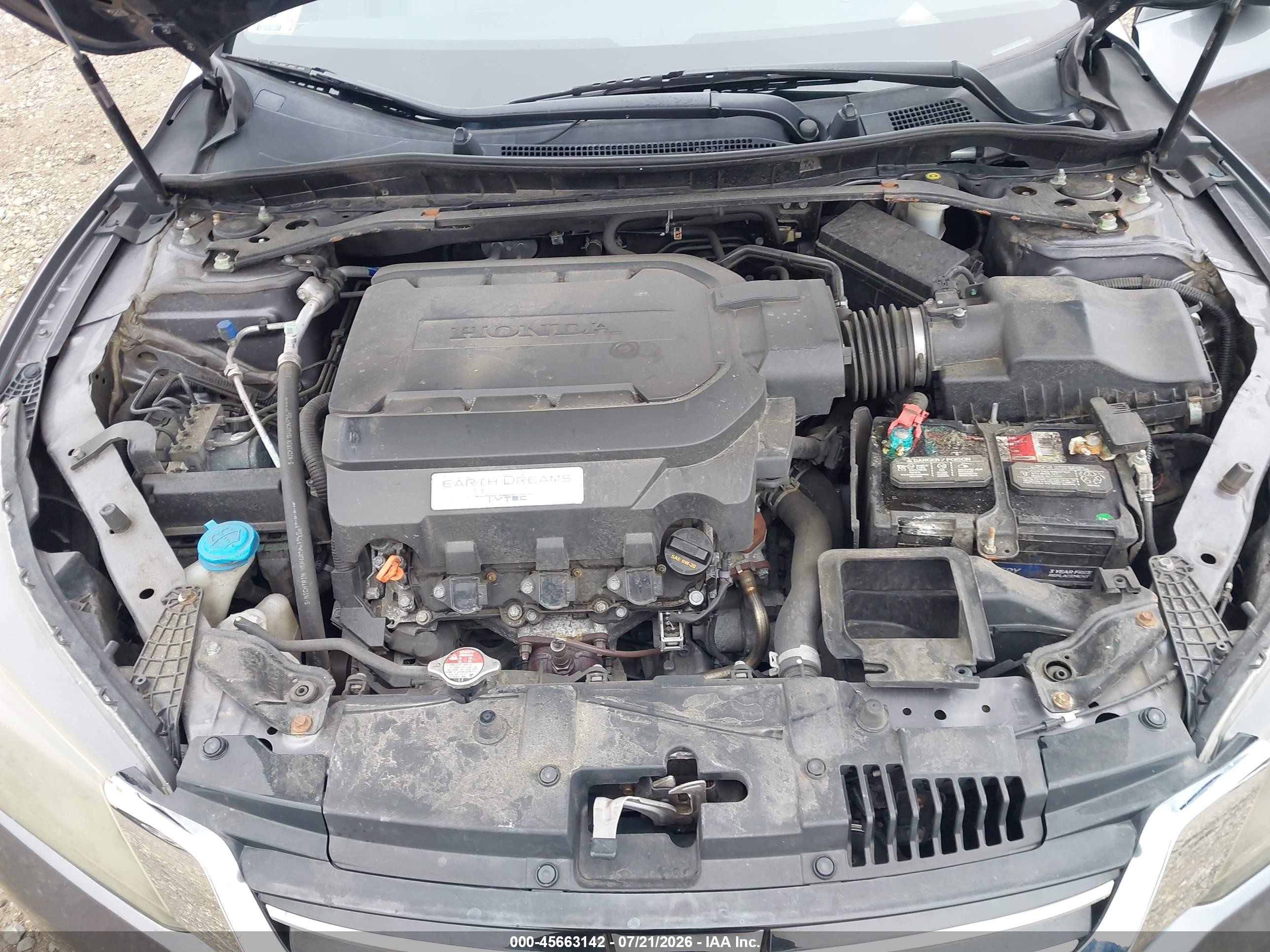 2015 Honda Accord Ex-l V-6 Gray vin: 1HGCR3F86FA004480