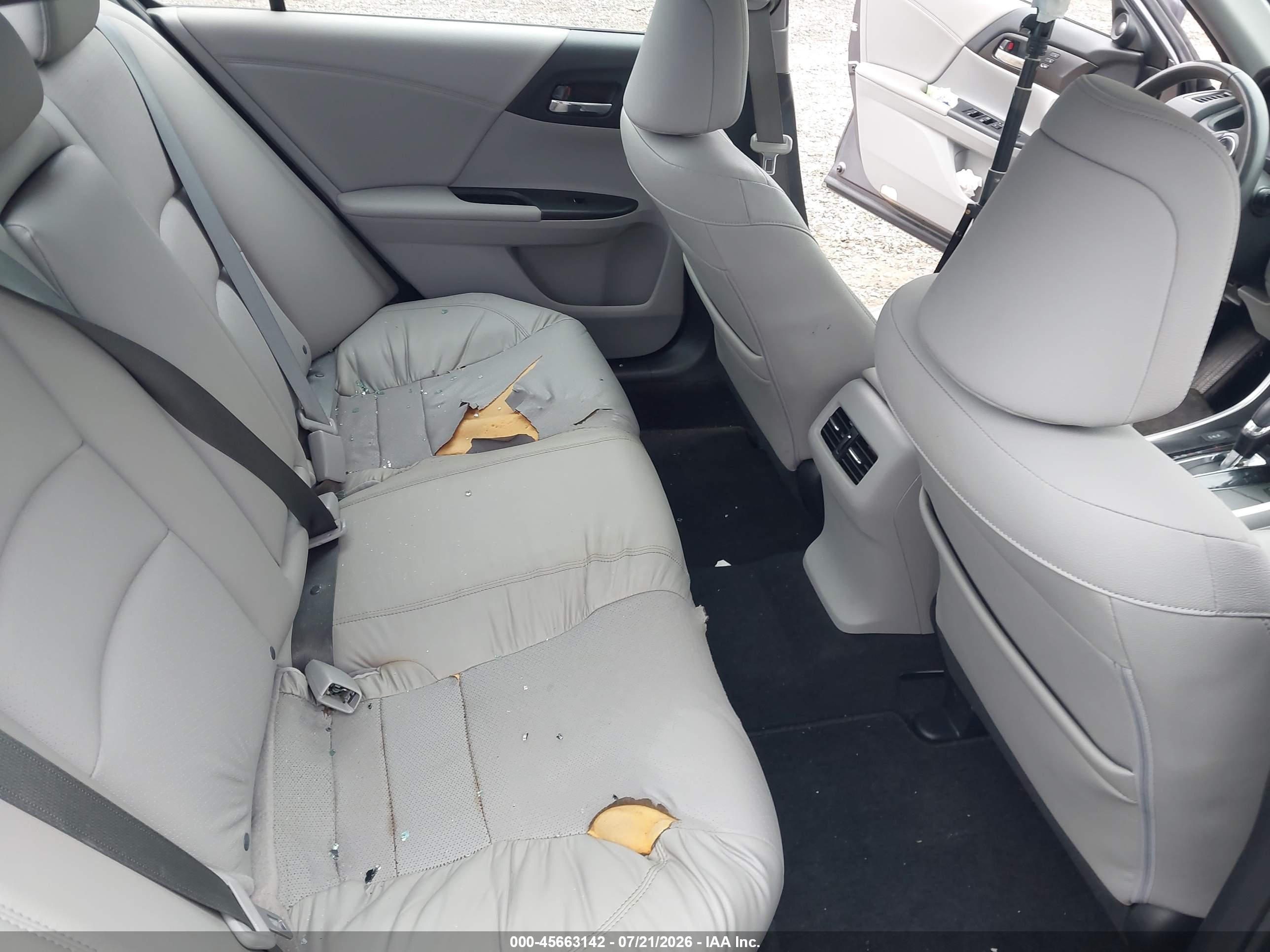 2015 Honda Accord Ex-l V-6 Gray vin: 1HGCR3F86FA004480