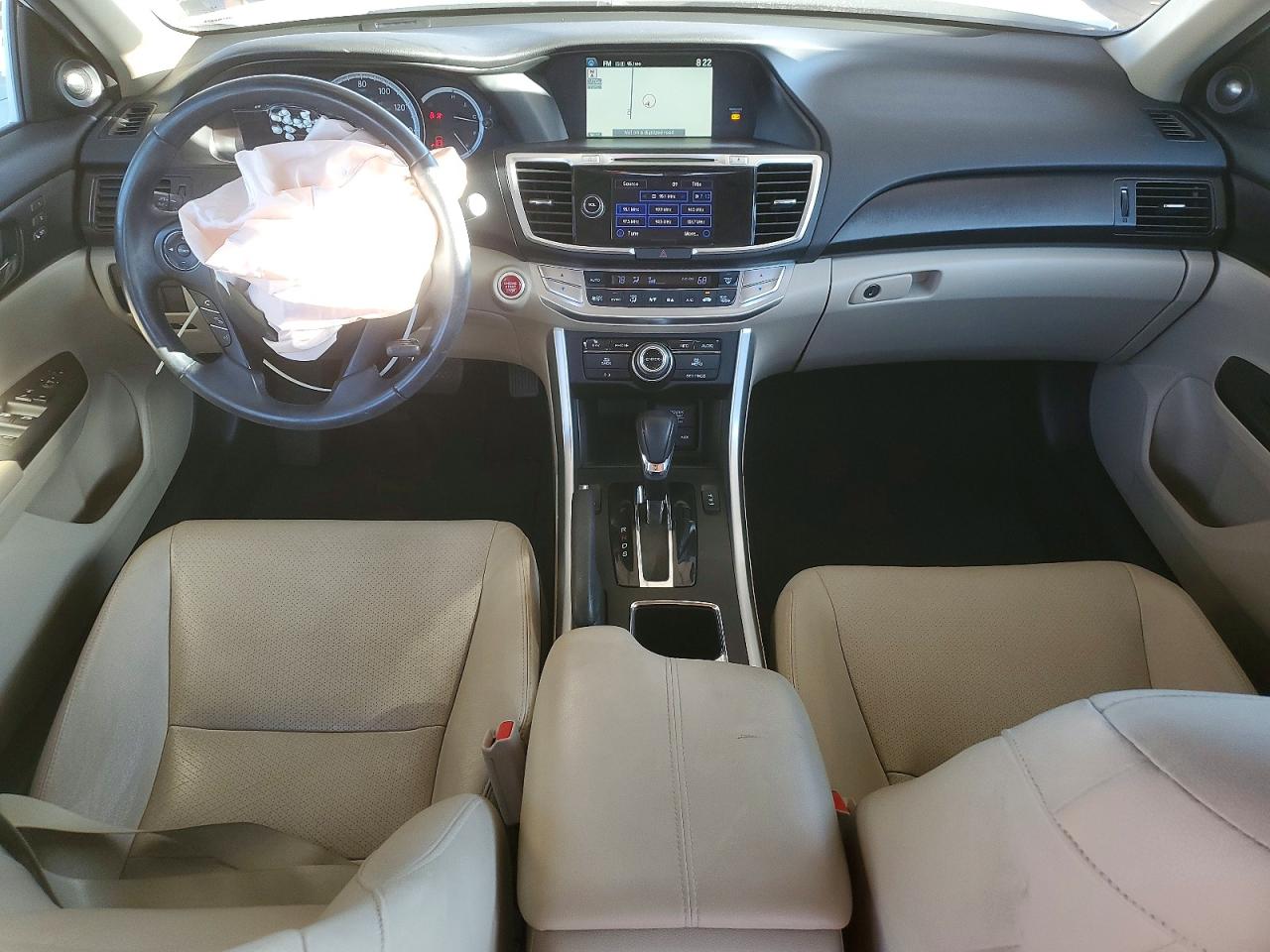 2015 Honda Accord Exl White vin: 1HGCR3F86FA009100