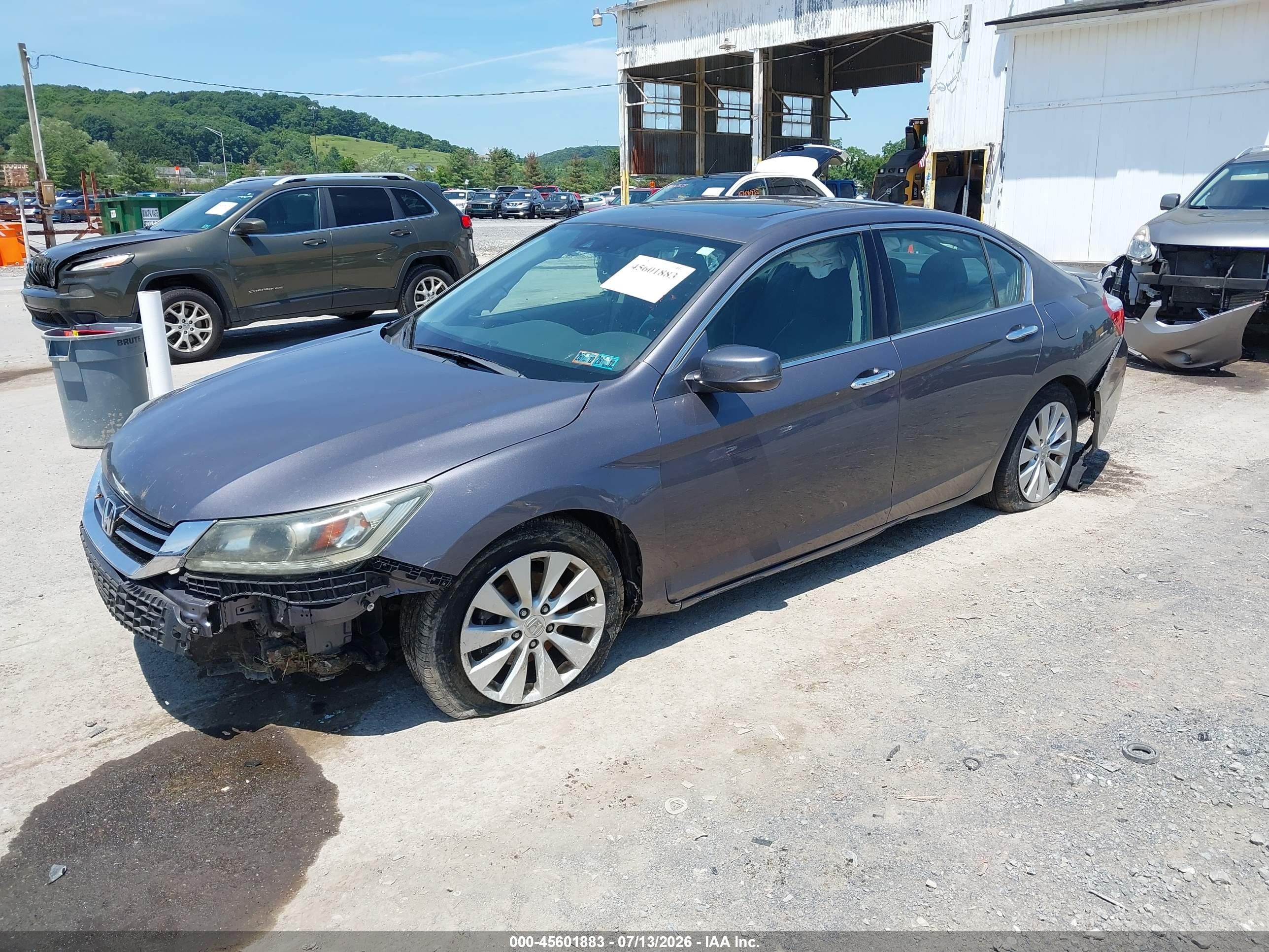 2015 Honda Accord Ex-l V-6 Серый vin: 1HGCR3F86FA018430