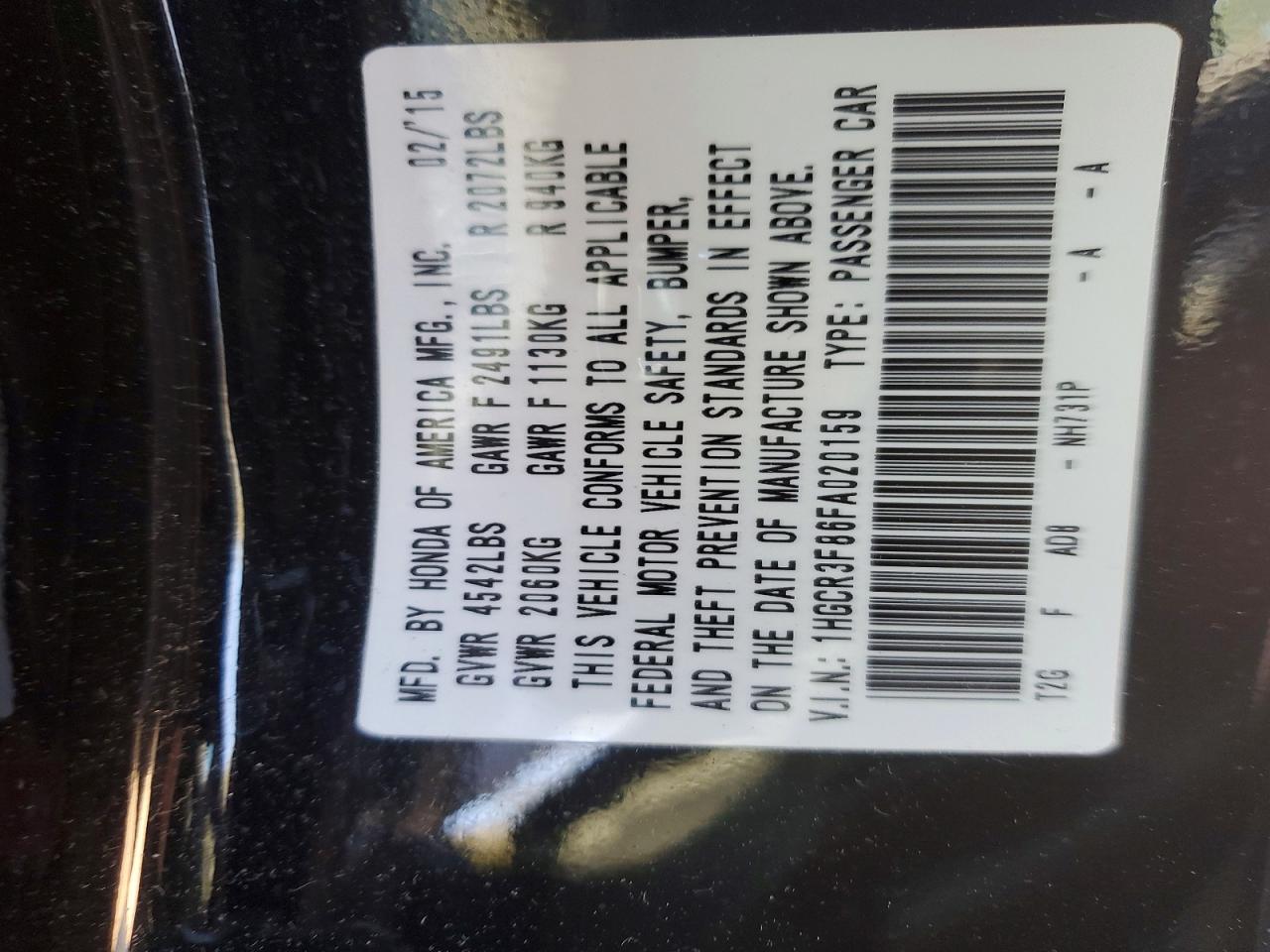 2015 Honda Accord Exl Black vin: 1HGCR3F86FA020159