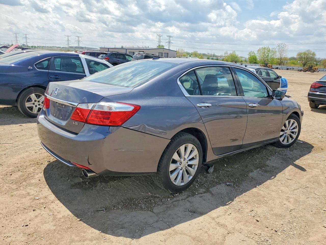 2015 Honda Accord Exl Gray vin: 1HGCR3F86FA026995