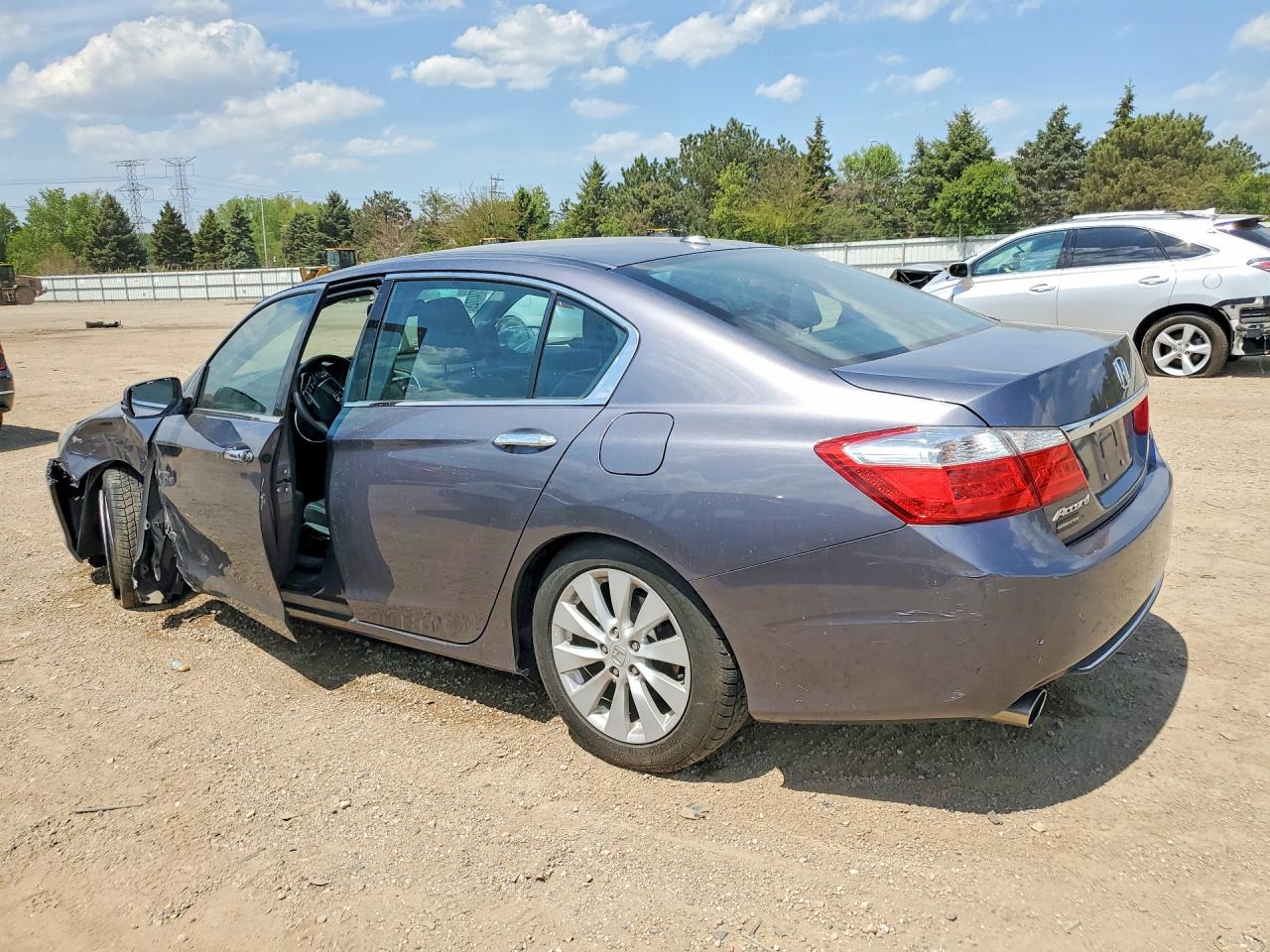 2015 Honda Accord Exl Gray vin: 1HGCR3F86FA026995