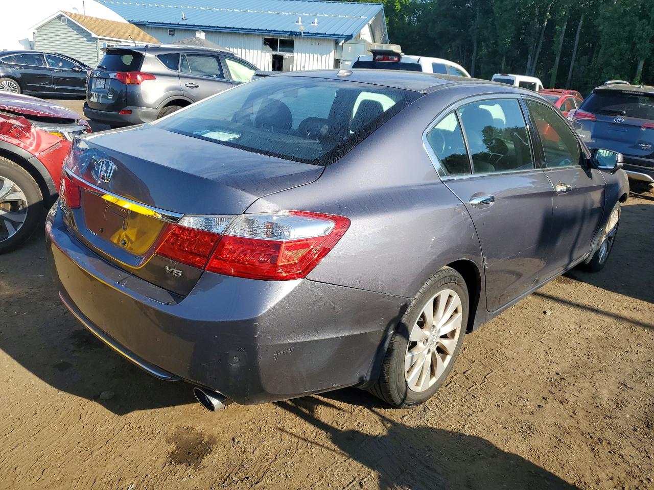 2015 Honda Accord Exl Серый vin: 1HGCR3F86FA032327