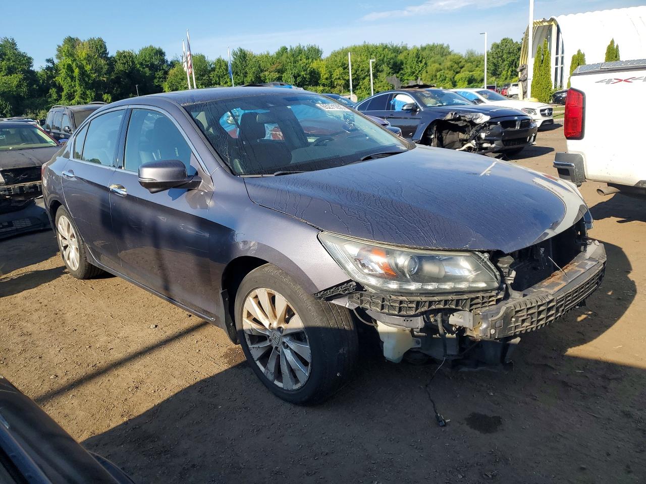 2015 Honda Accord Exl Серый vin: 1HGCR3F86FA032327