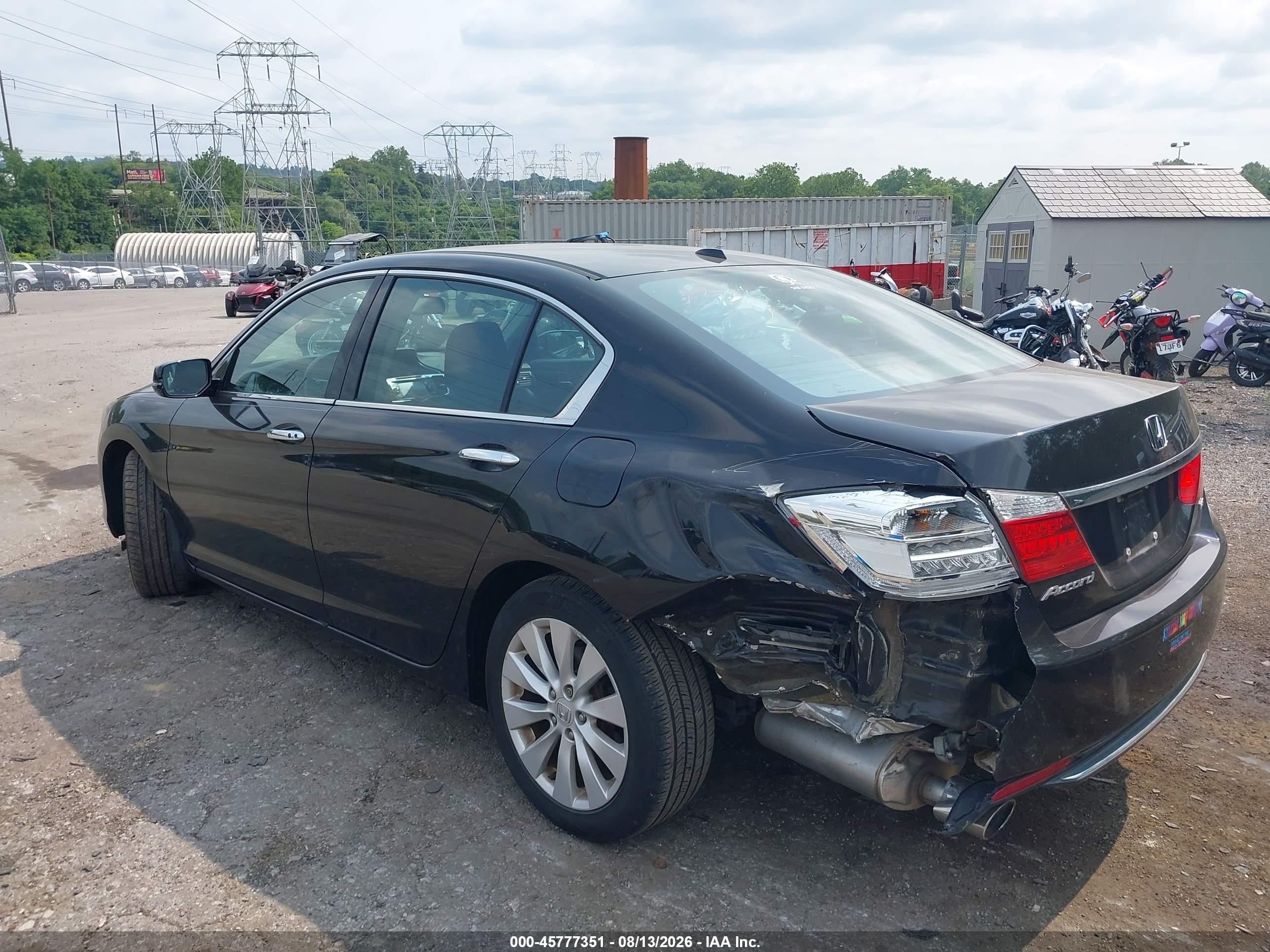 2015 Honda Accord Ex-l V-6 Black vin: 1HGCR3F86FA037012