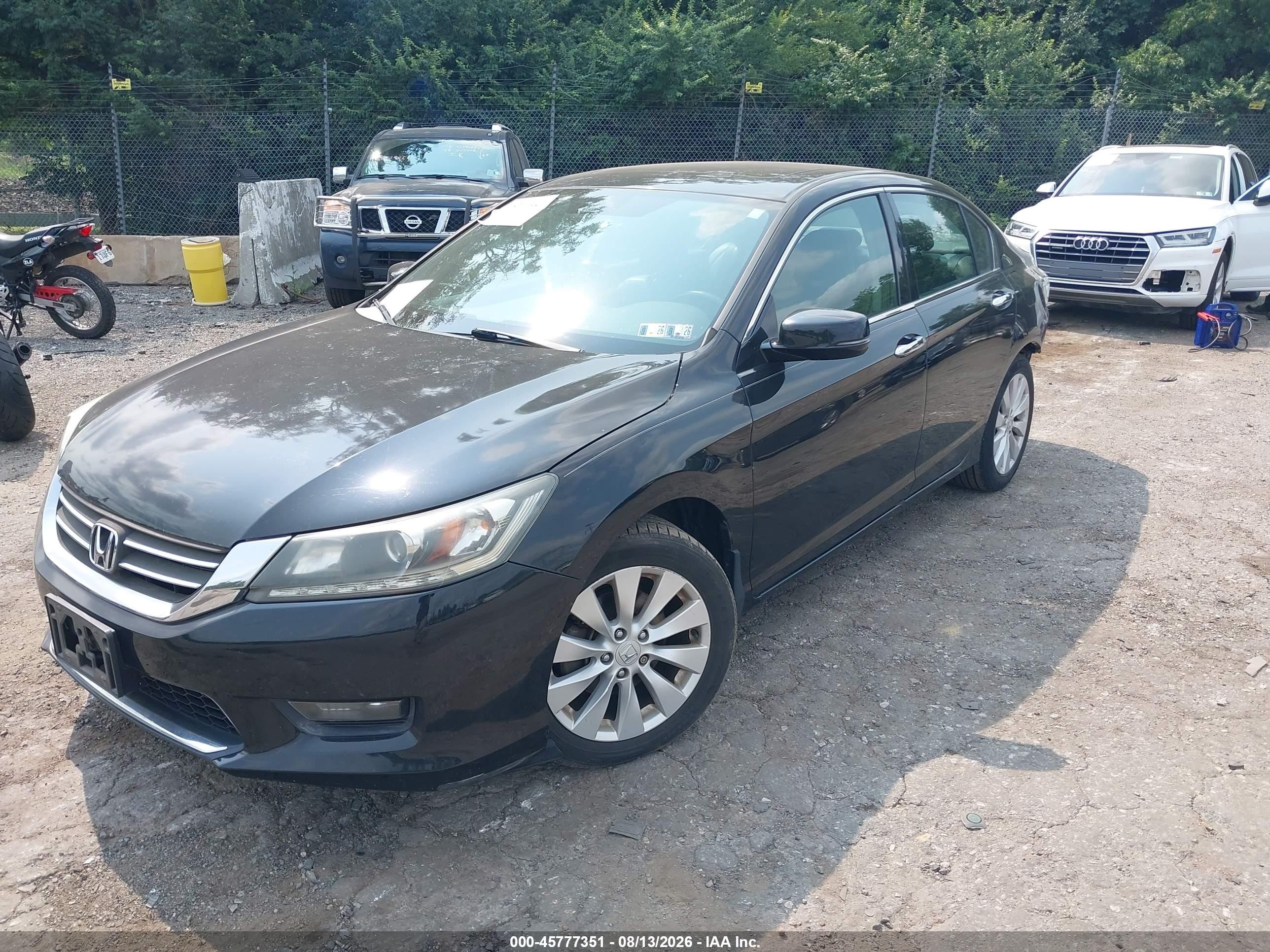 2015 Honda Accord Ex-l V-6 Black vin: 1HGCR3F86FA037012