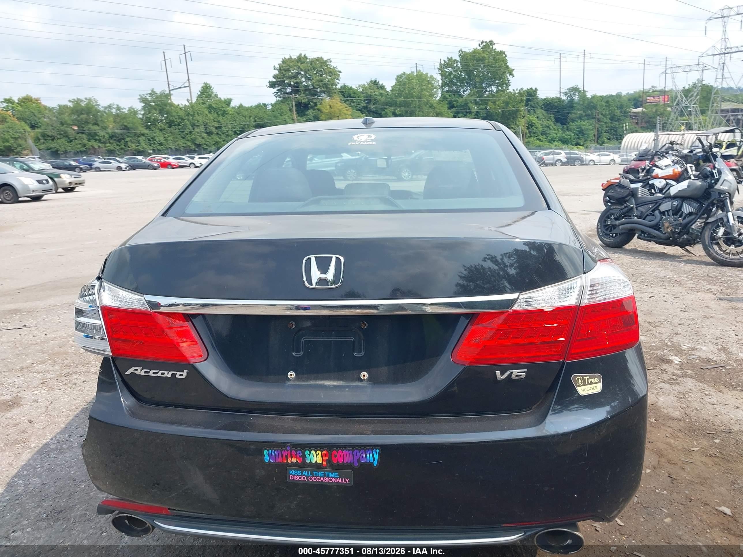 2015 Honda Accord Ex-l V-6 Black vin: 1HGCR3F86FA037012