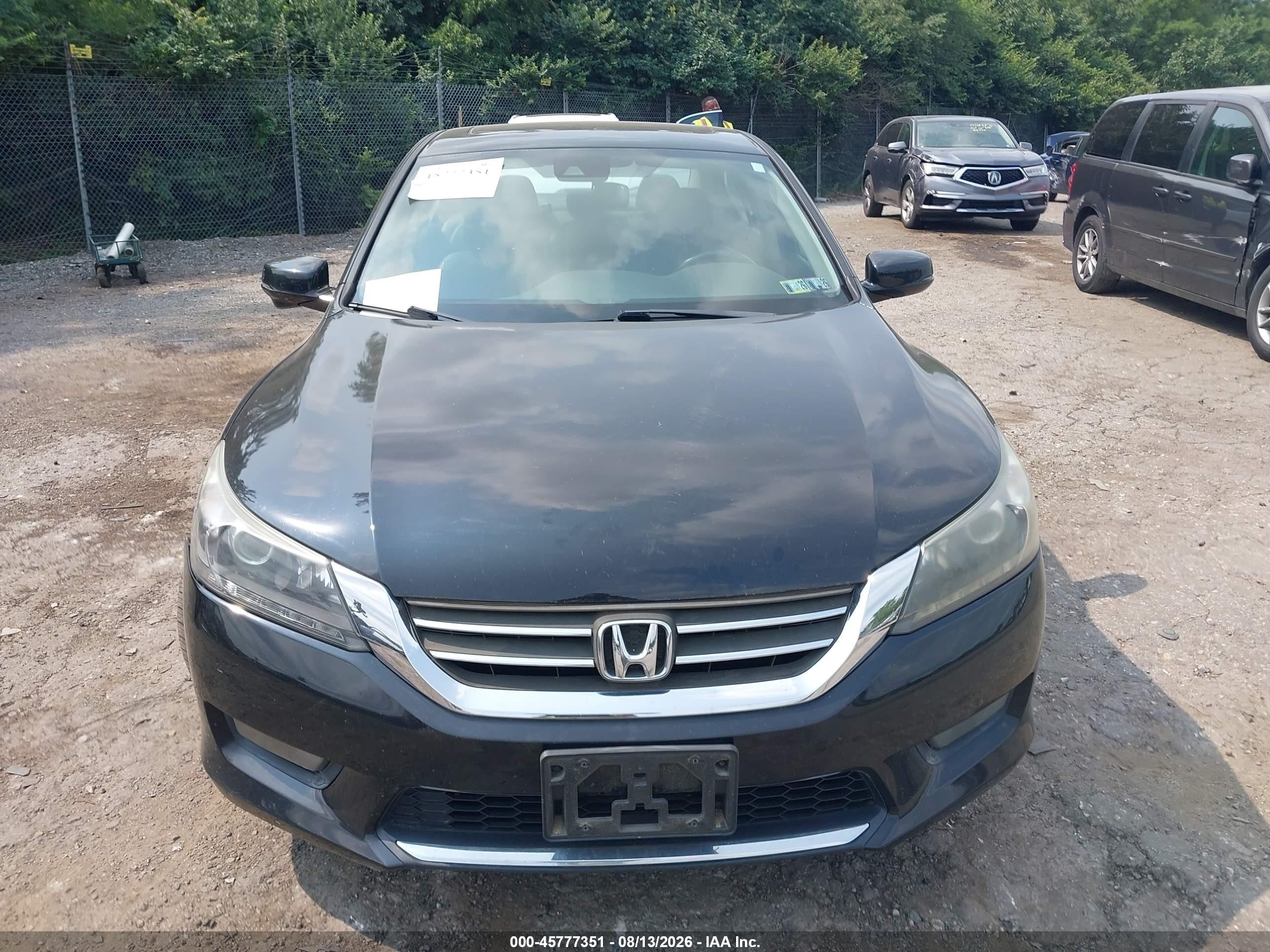 2015 Honda Accord Ex-l V-6 Black vin: 1HGCR3F86FA037012