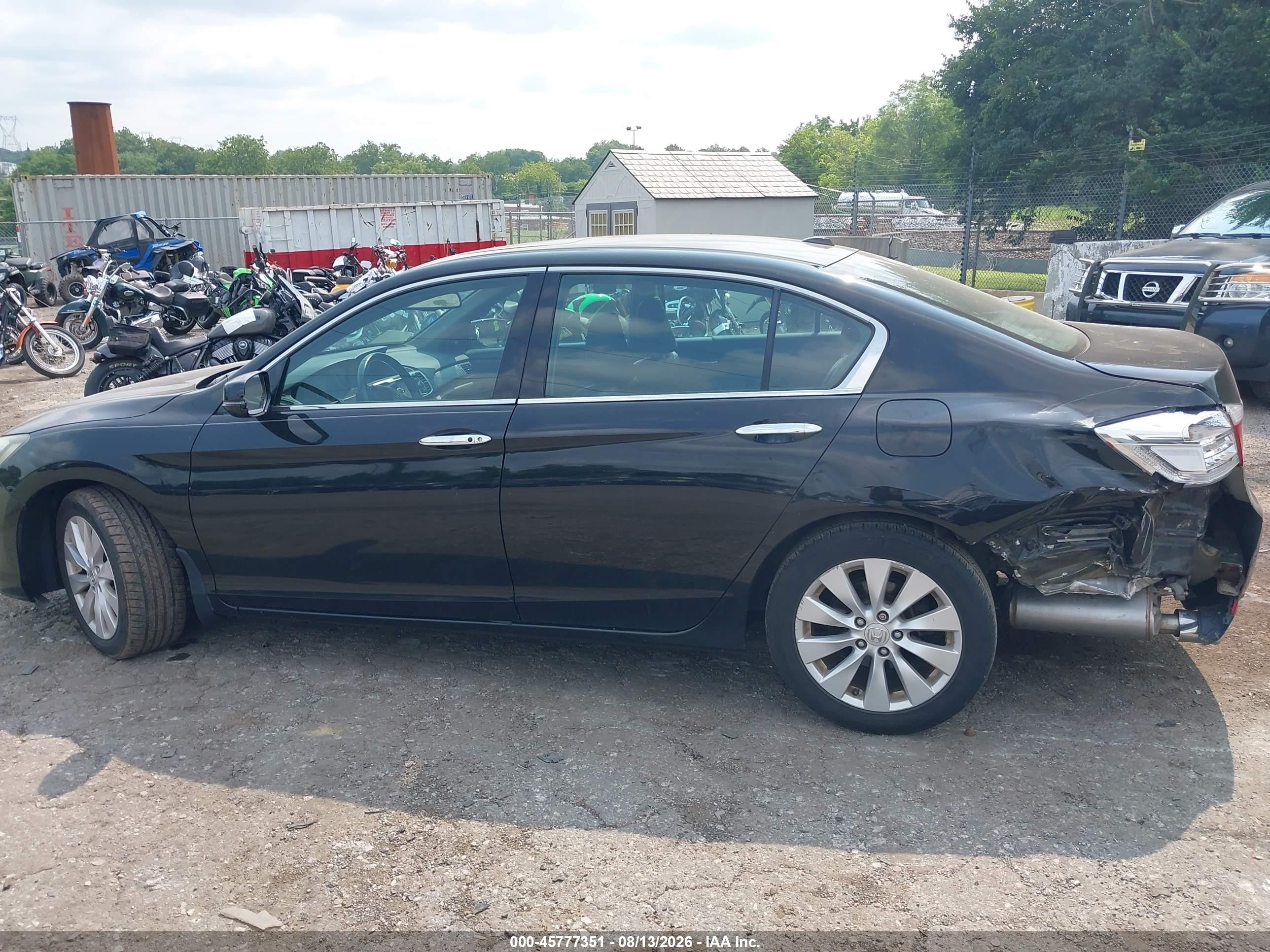 2015 Honda Accord Ex-l V-6 Black vin: 1HGCR3F86FA037012