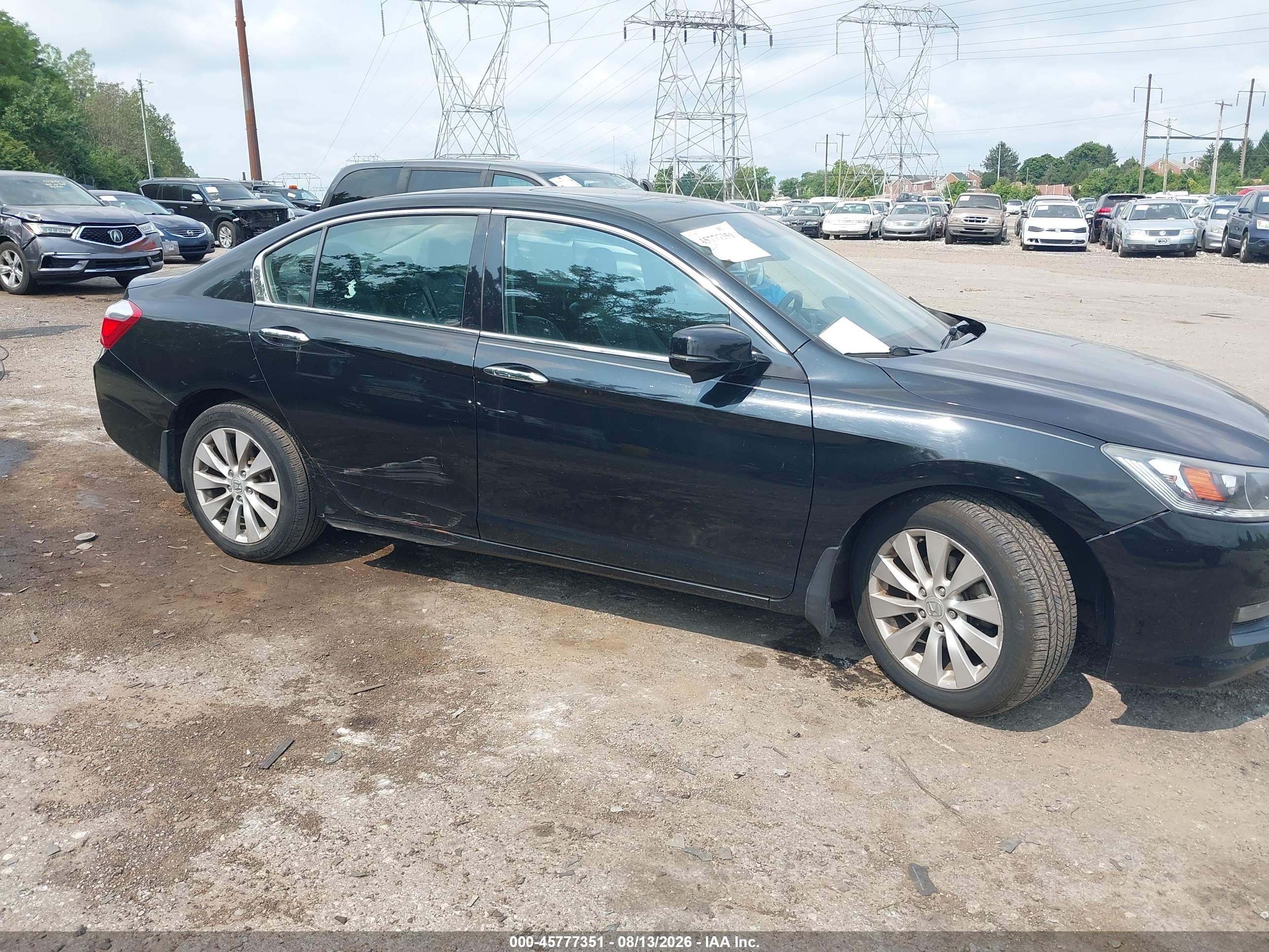 2015 Honda Accord Ex-l V-6 Black vin: 1HGCR3F86FA037012