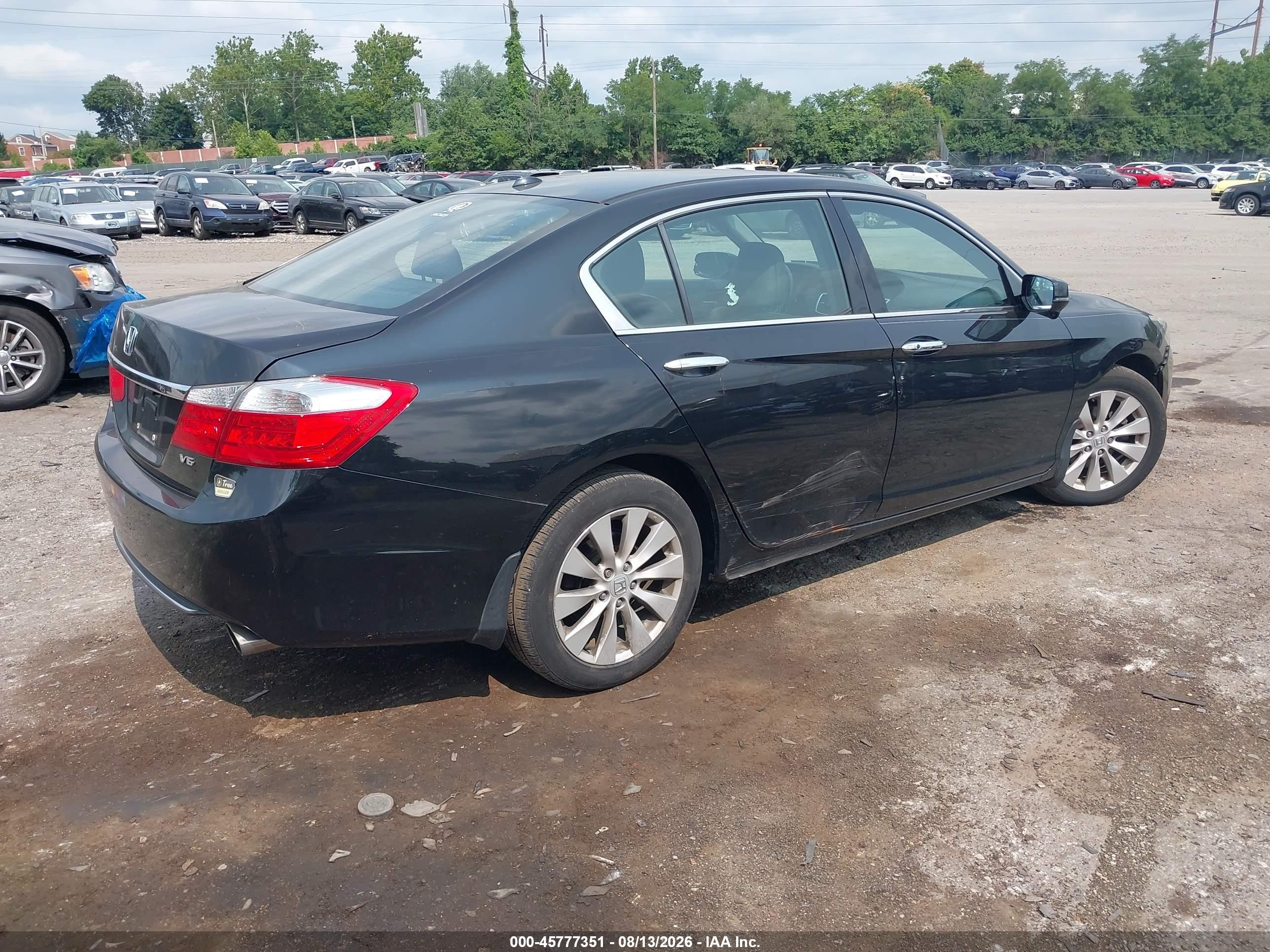 2015 Honda Accord Ex-l V-6 Black vin: 1HGCR3F86FA037012