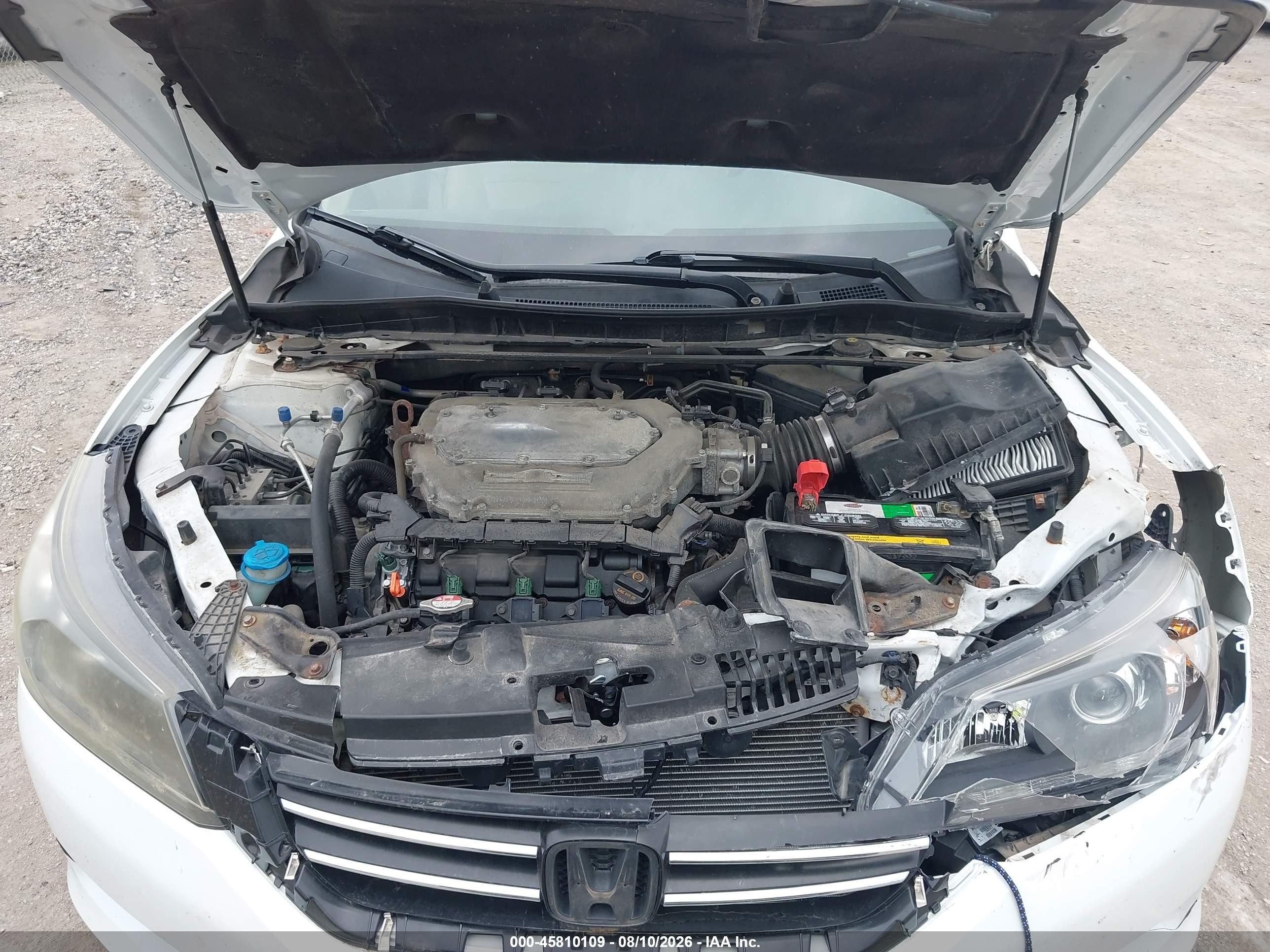 2013 Honda Accord Ex-l V-6 White vin: 1HGCR3F87DA001133