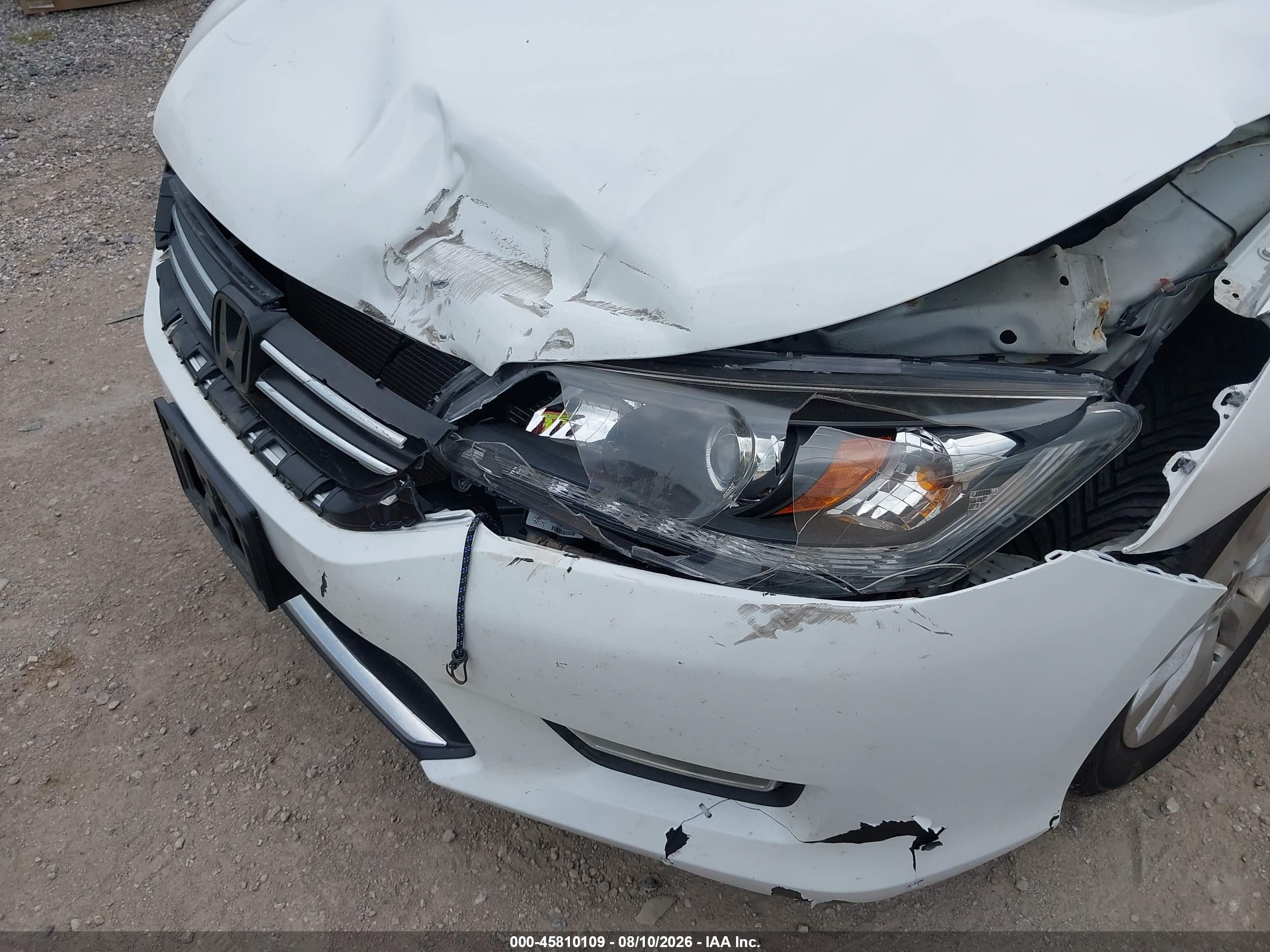 2013 Honda Accord Ex-l V-6 White vin: 1HGCR3F87DA001133
