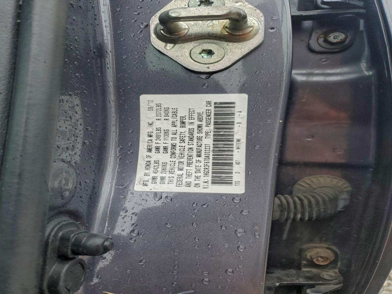 2013 Honda Accord Exl Gray vin: 1HGCR3F87DA003237