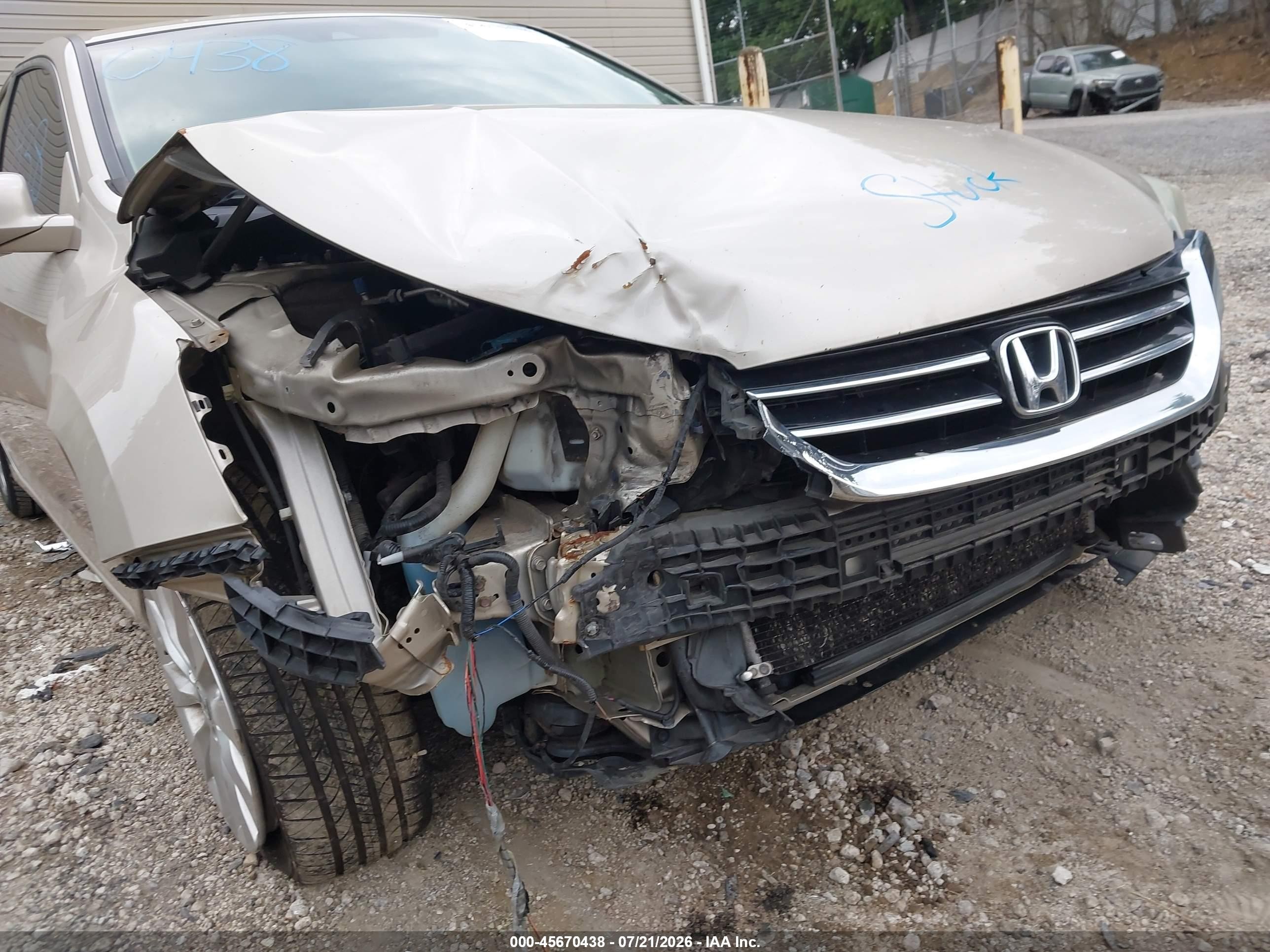 2013 Honda Accord Ex-l V-6 Beige vin: 1HGCR3F87DA003917