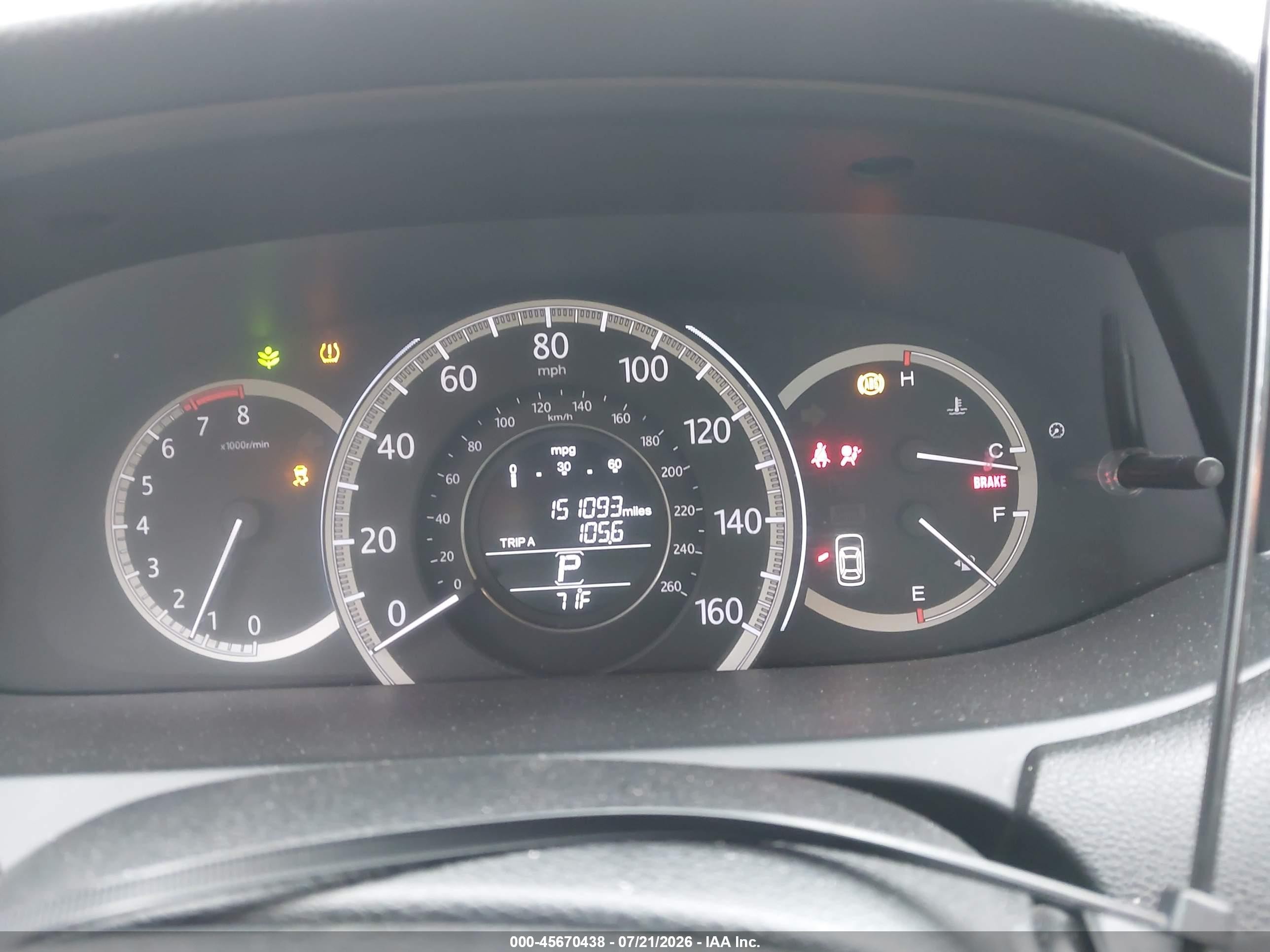 2013 Honda Accord Ex-l V-6 Beige vin: 1HGCR3F87DA003917