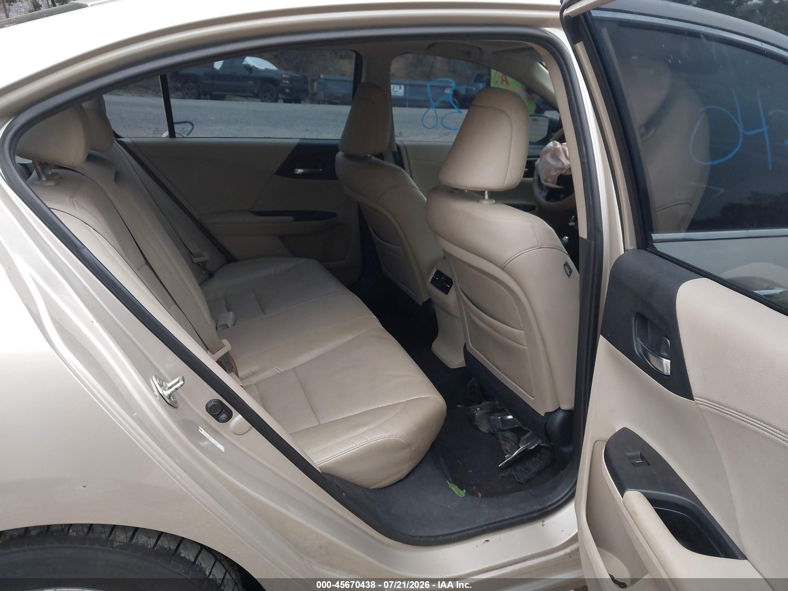2013 Honda Accord Ex-l V-6 Beige vin: 1HGCR3F87DA003917