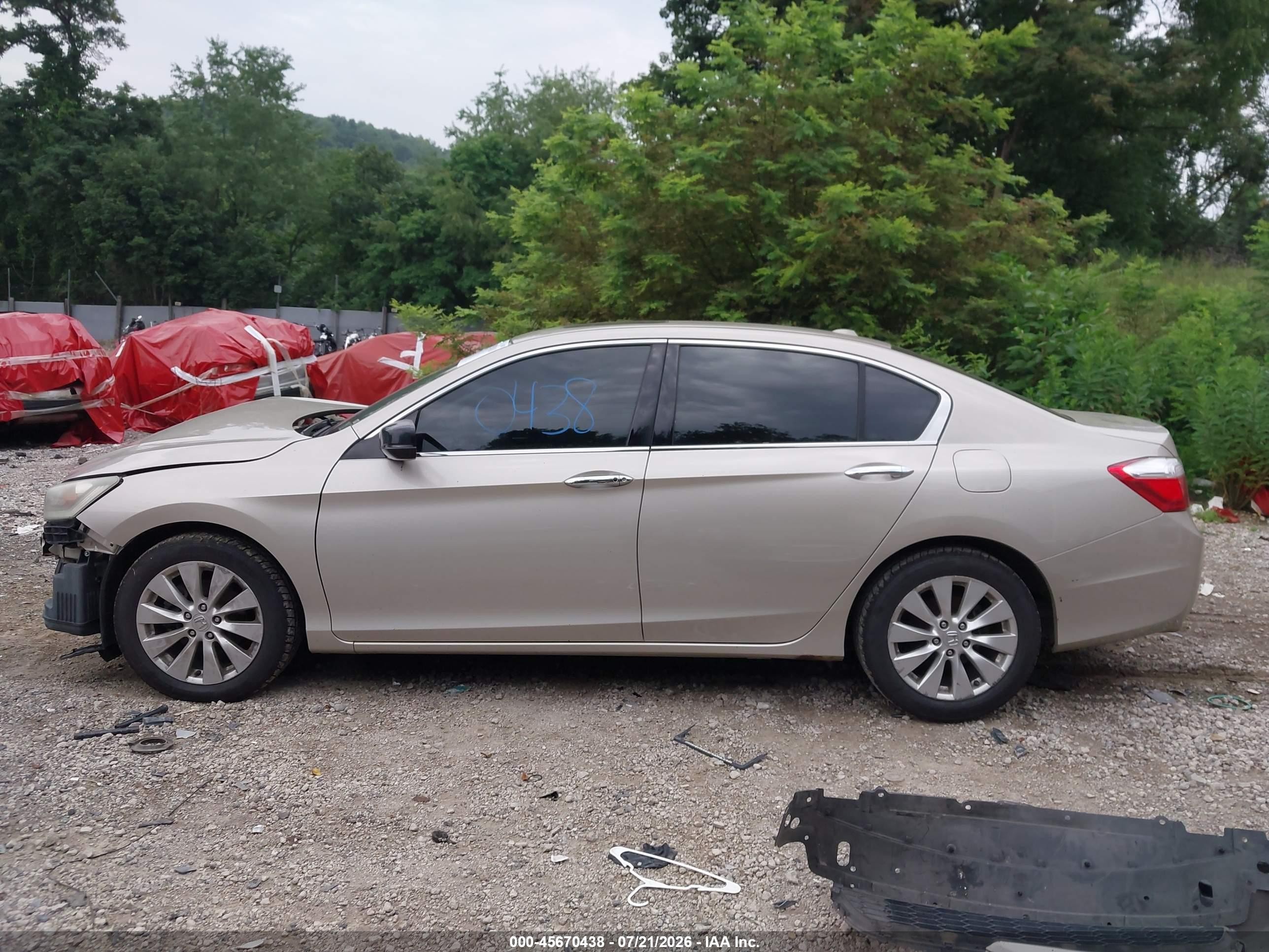 2013 Honda Accord Ex-l V-6 Beige vin: 1HGCR3F87DA003917