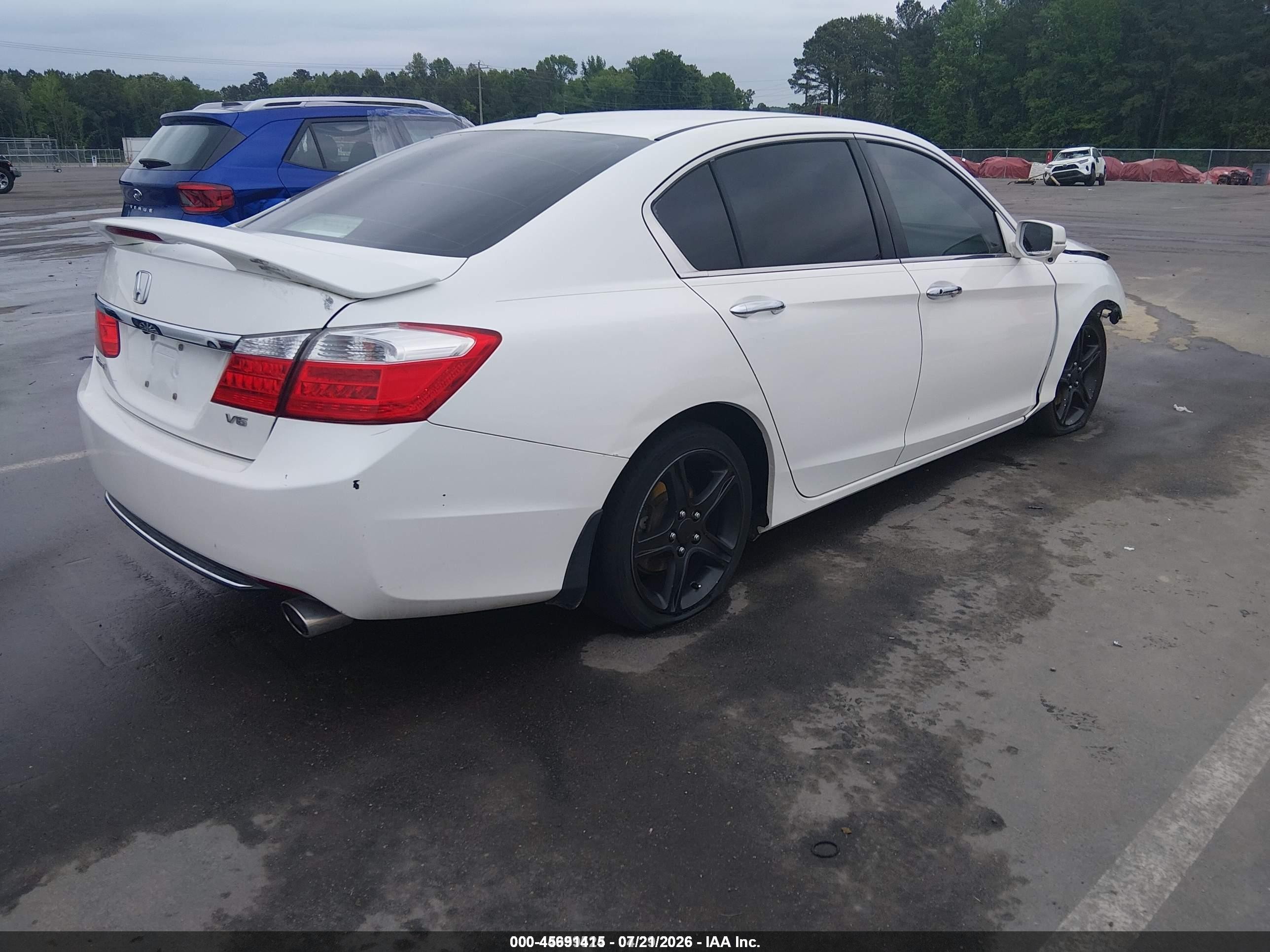 2013 Honda Accord Ex-l V-6 Белый vin: 1HGCR3F87DA006333