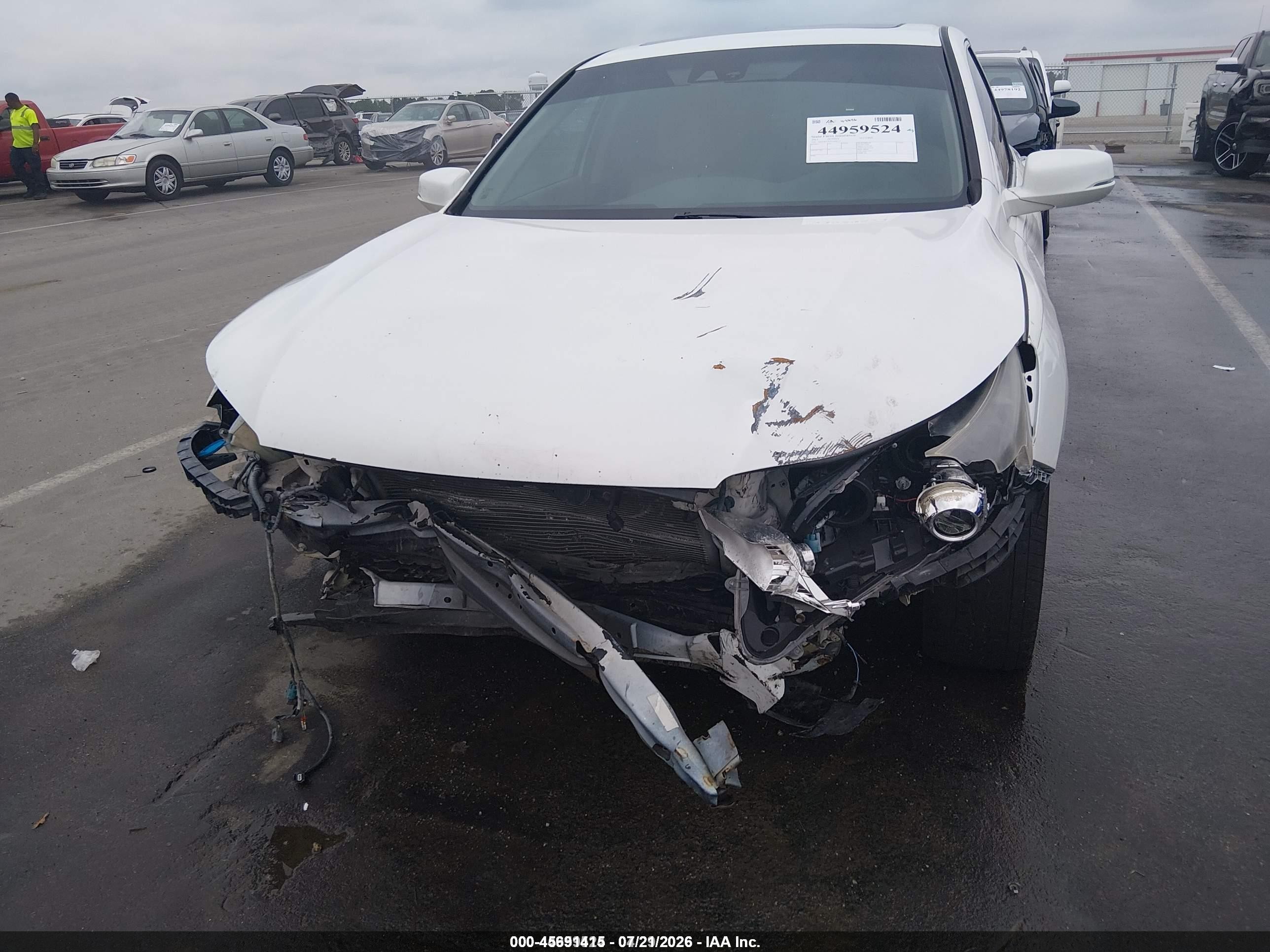 2013 Honda Accord Ex-l V-6 Белый vin: 1HGCR3F87DA006333
