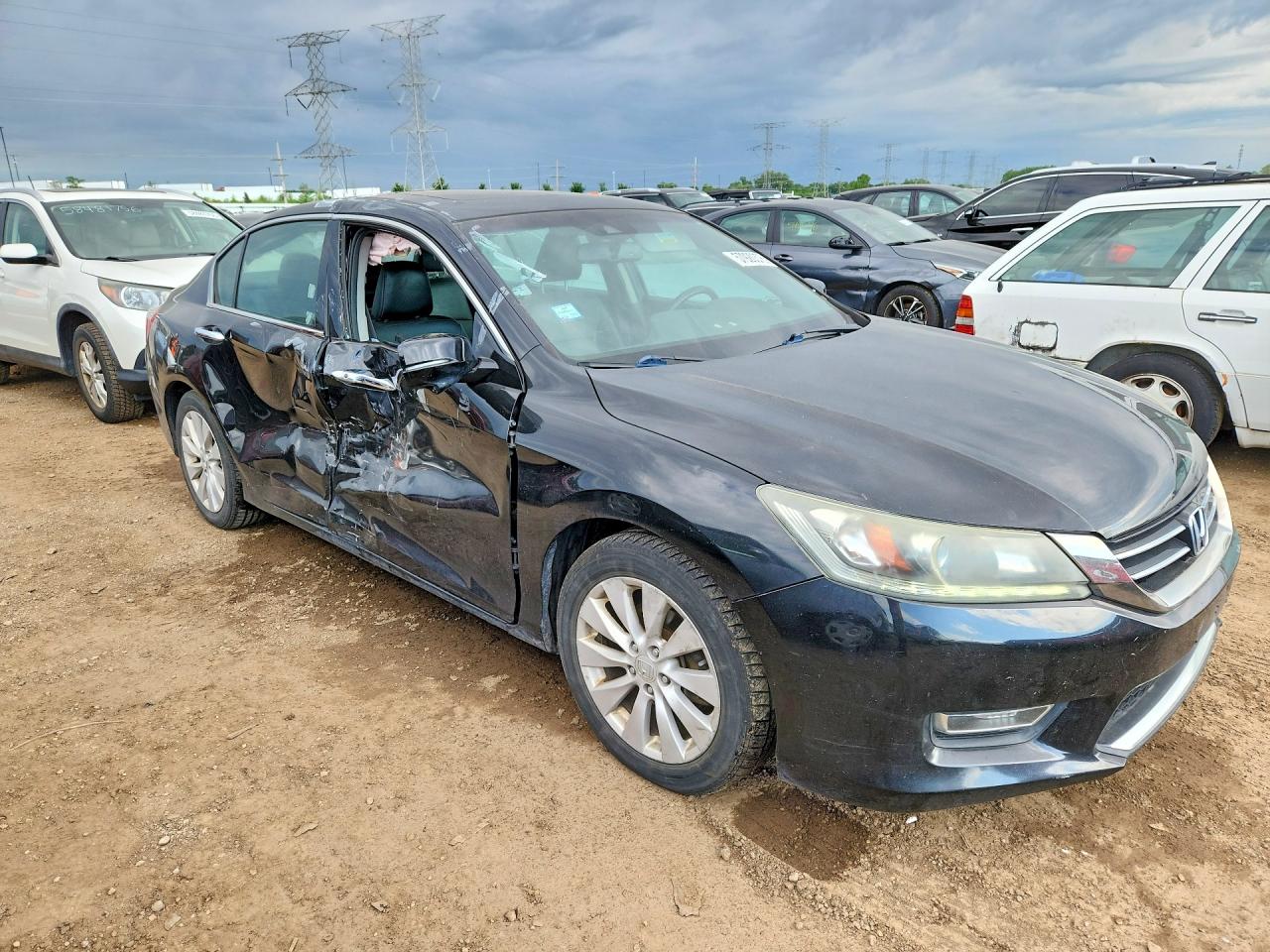 2013 Honda Accord Exl Black vin: 1HGCR3F87DA007031