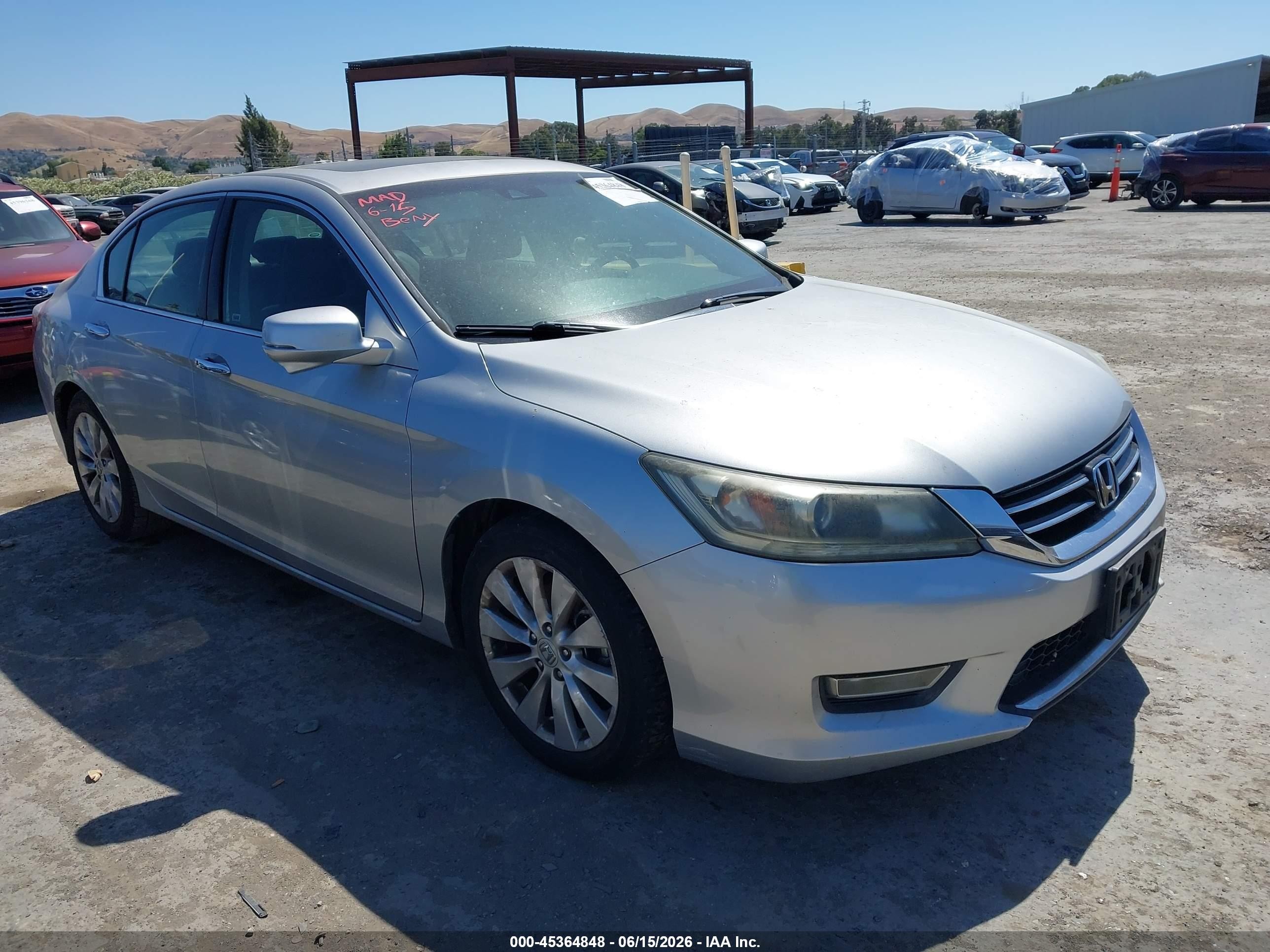 2013 Honda Accord Ex-l V-6 Серый vin: 1HGCR3F87DA010639