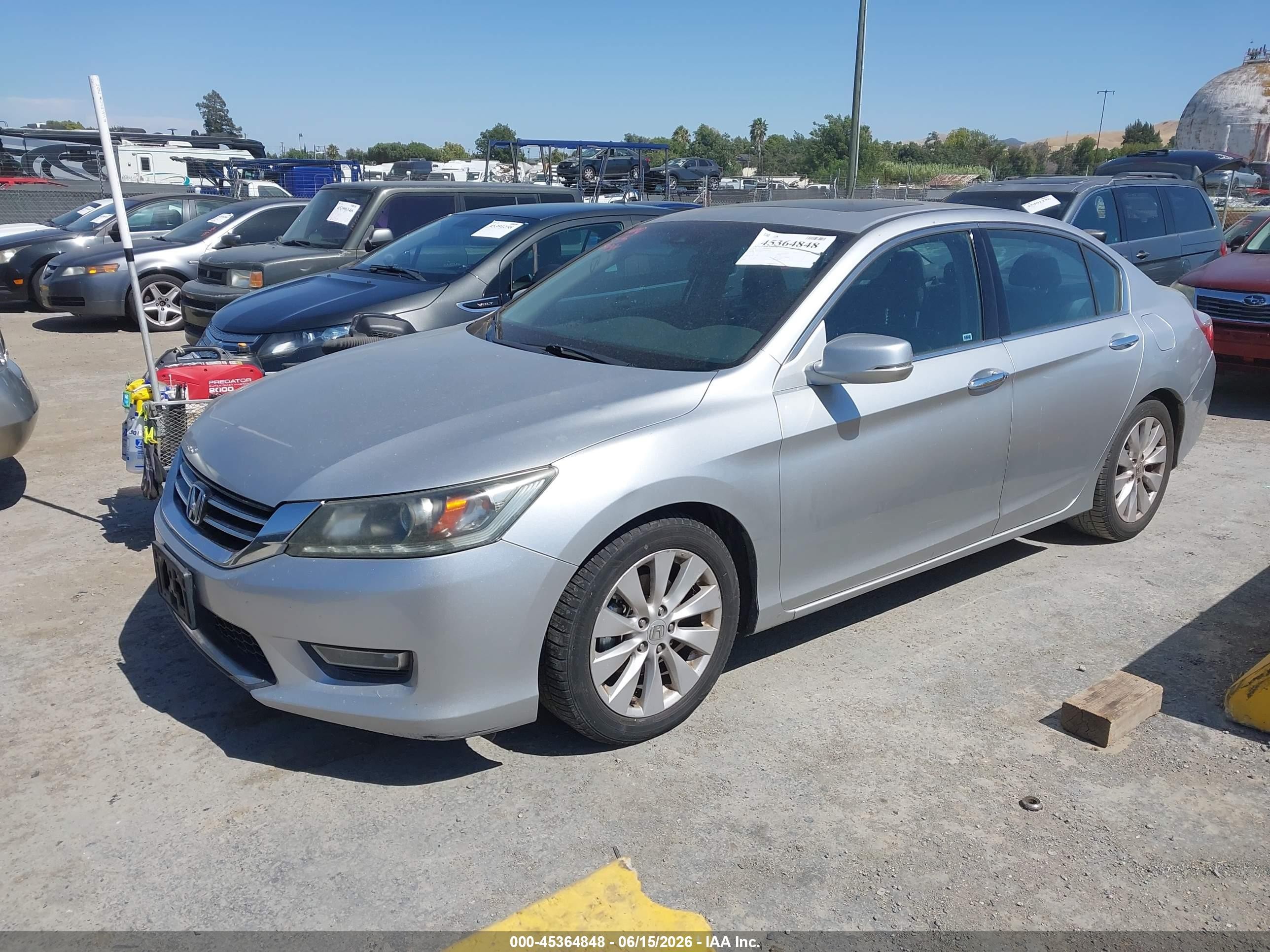 2013 Honda Accord Ex-l V-6 Gray vin: 1HGCR3F87DA010639