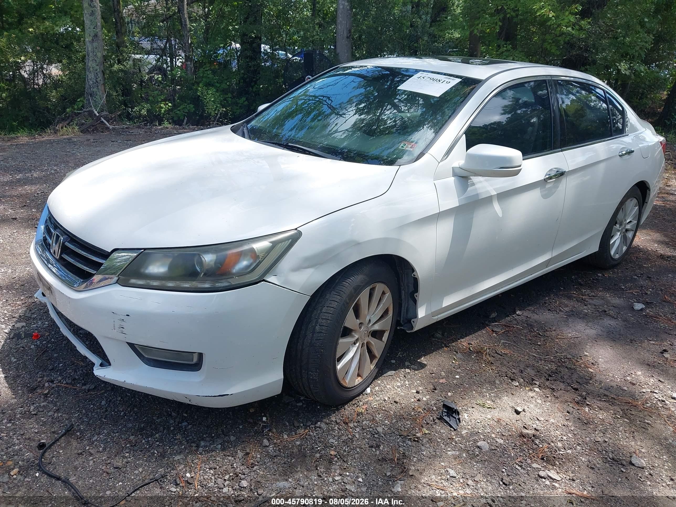 2013 Honda Accord Ex-l V-6 Белый vin: 1HGCR3F87DA013640