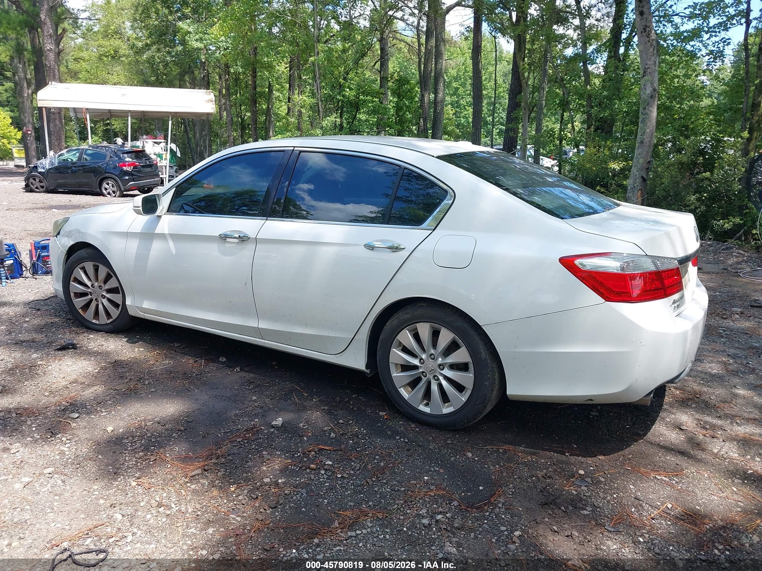 2013 Honda Accord Ex-l V-6 Белый vin: 1HGCR3F87DA013640