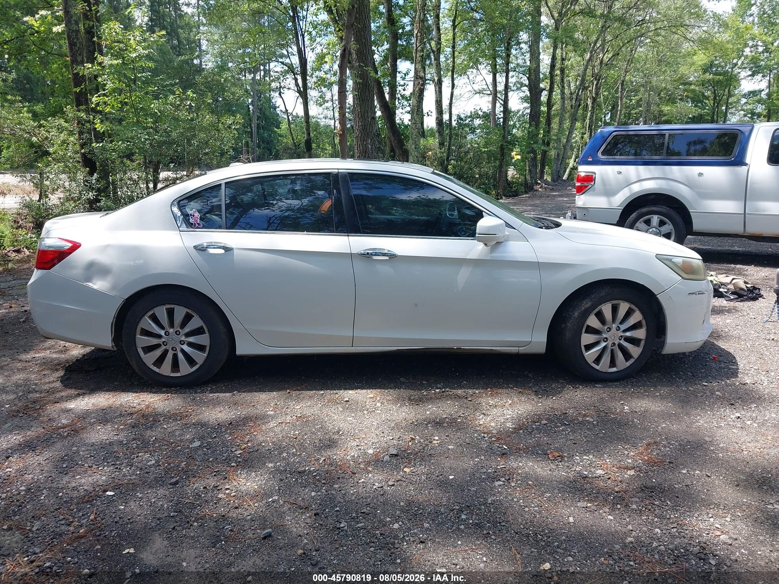 2013 Honda Accord Ex-l V-6 Белый vin: 1HGCR3F87DA013640