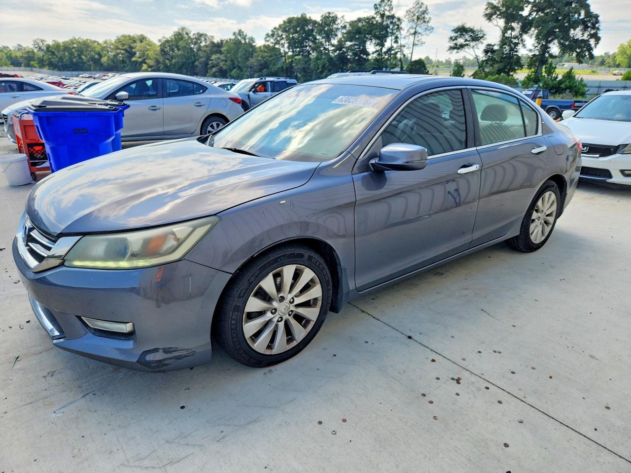 2013 Honda Accord Exl Серый vin: 1HGCR3F87DA015436