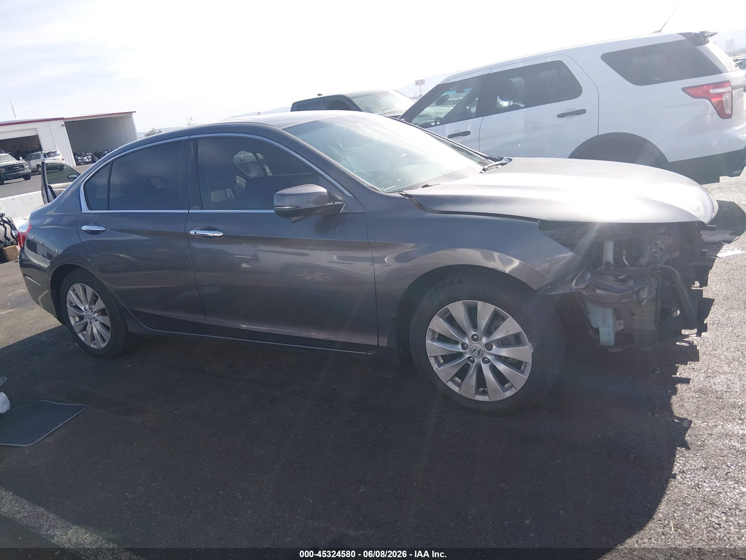2013 Honda Accord Ex-l V-6 Gray vin: 1HGCR3F87DA027392