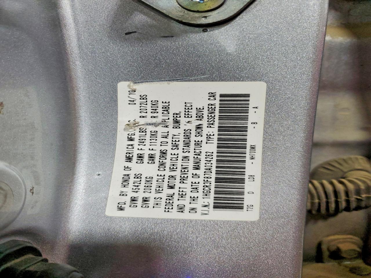 2013 Honda Accord Exl Silver vin: 1HGCR3F87DA034262