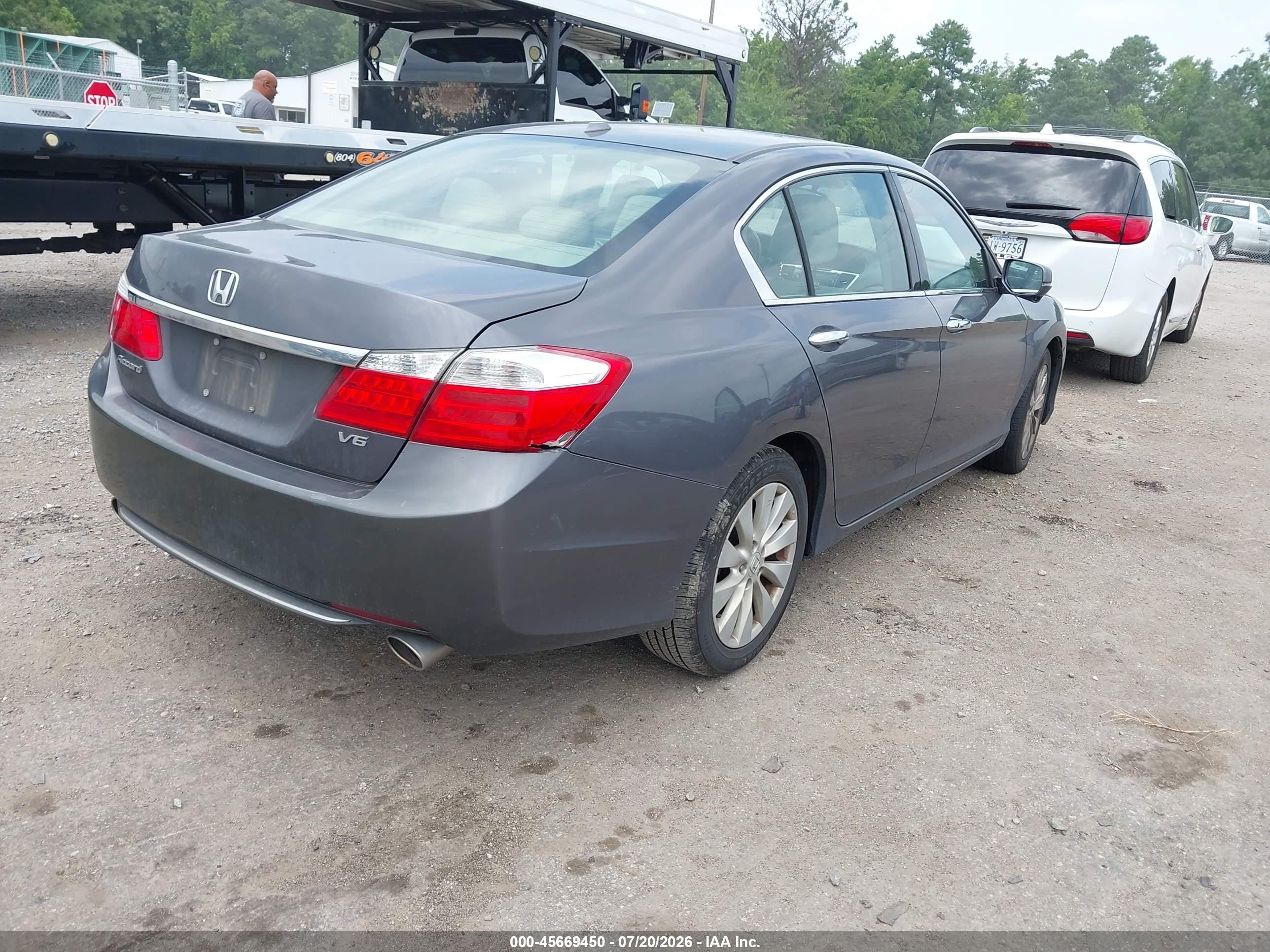 2013 Honda Accord Ex-l V-6 Gray vin: 1HGCR3F87DA042359