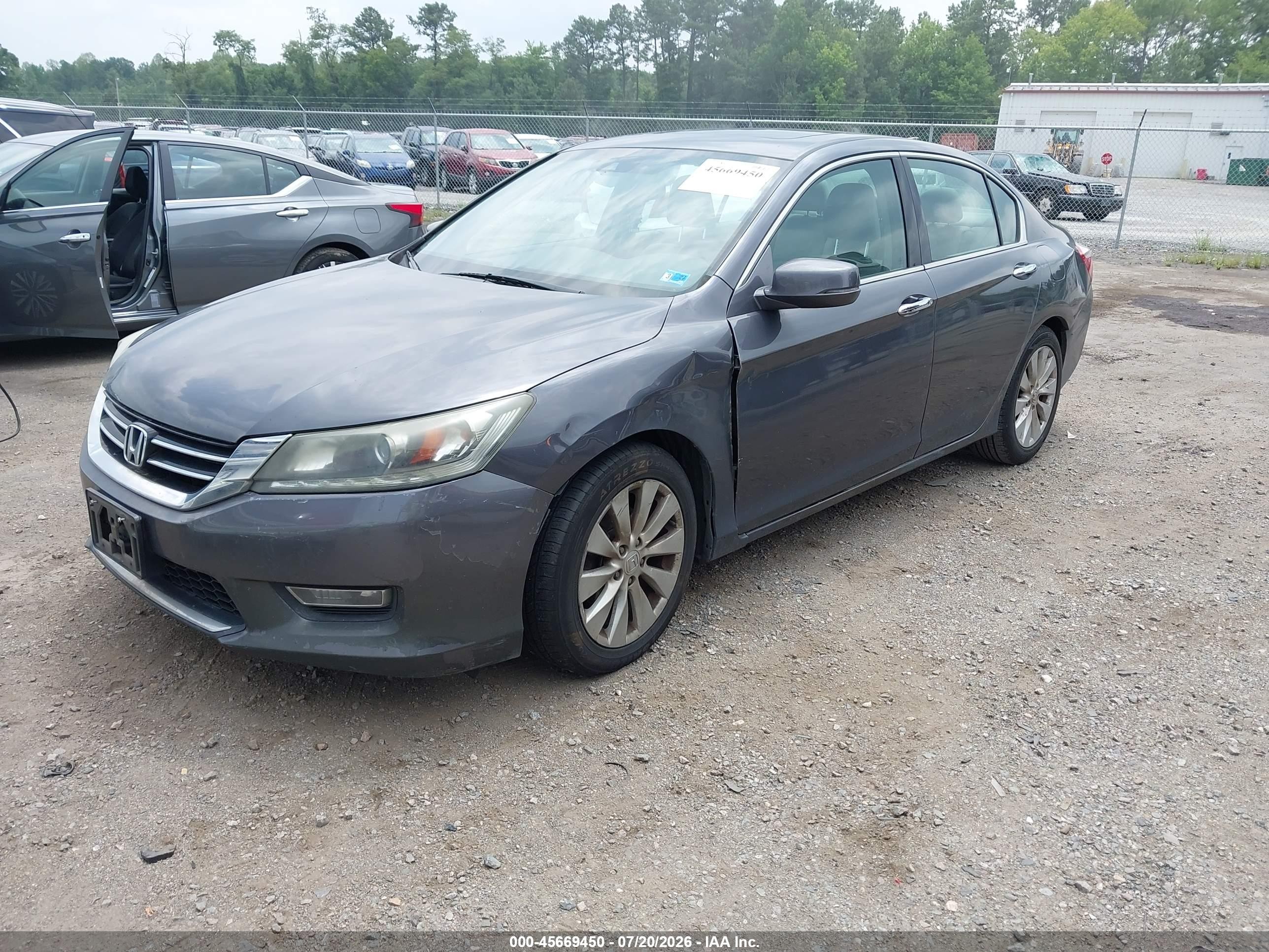 2013 Honda Accord Ex-l V-6 Gray vin: 1HGCR3F87DA042359