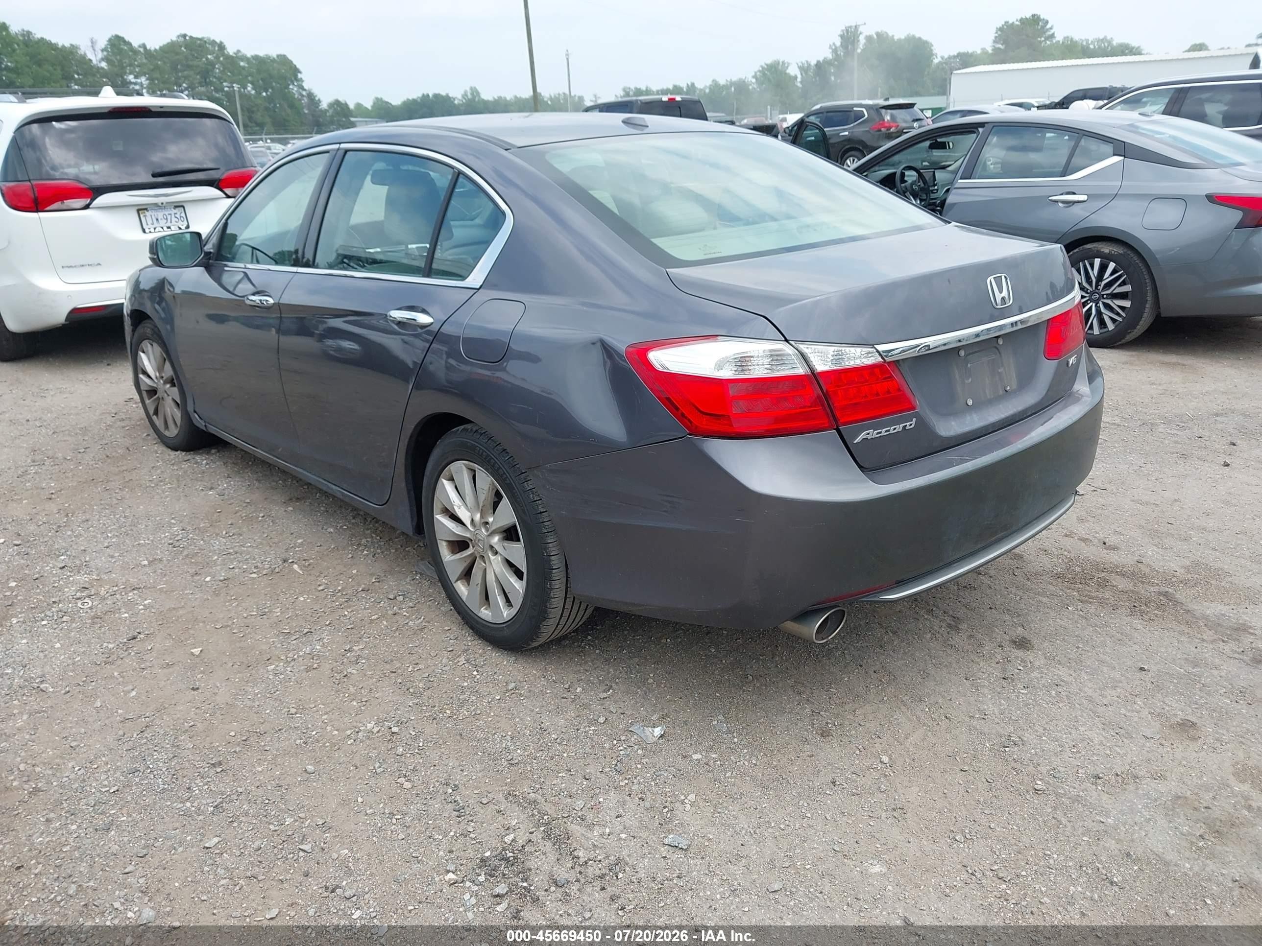 2013 Honda Accord Ex-l V-6 Gray vin: 1HGCR3F87DA042359
