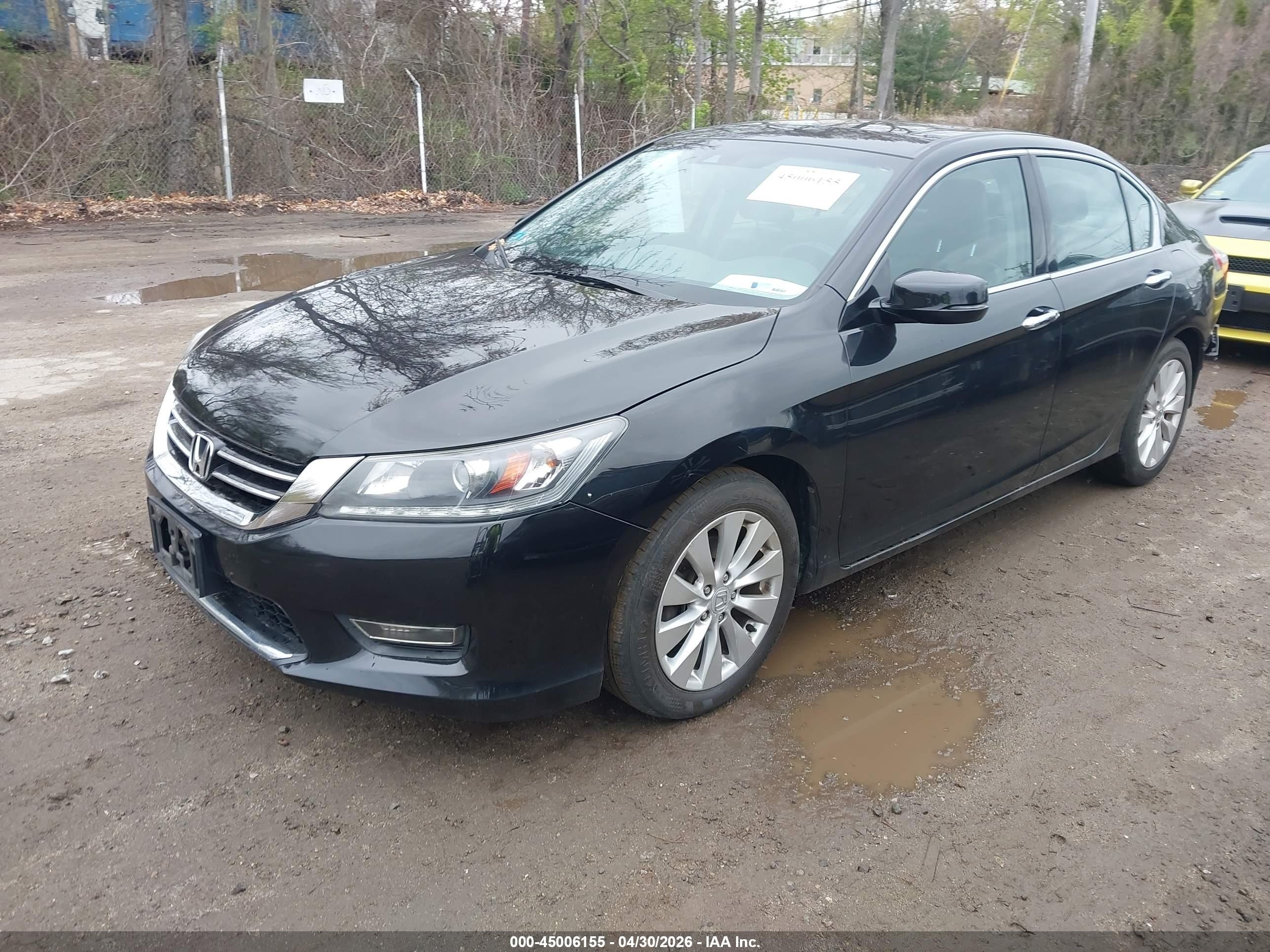 2013 Honda Accord Ex-l V-6 Black vin: 1HGCR3F87DA047691
