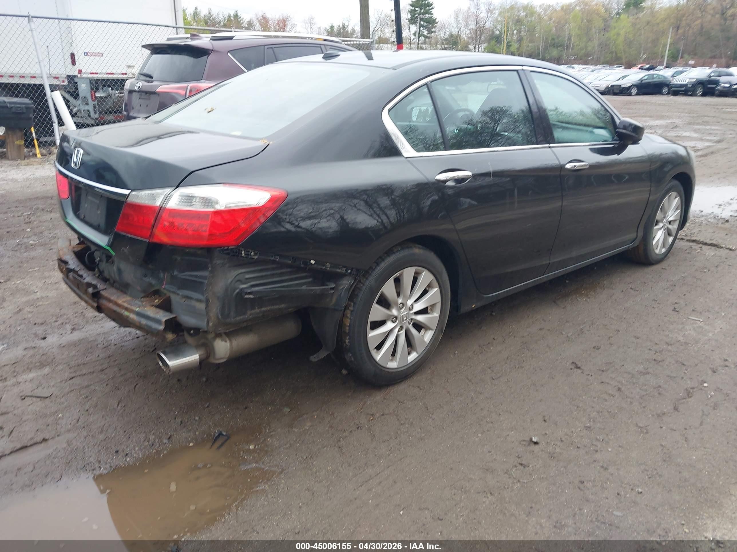 2013 Honda Accord Ex-l V-6 Black vin: 1HGCR3F87DA047691
