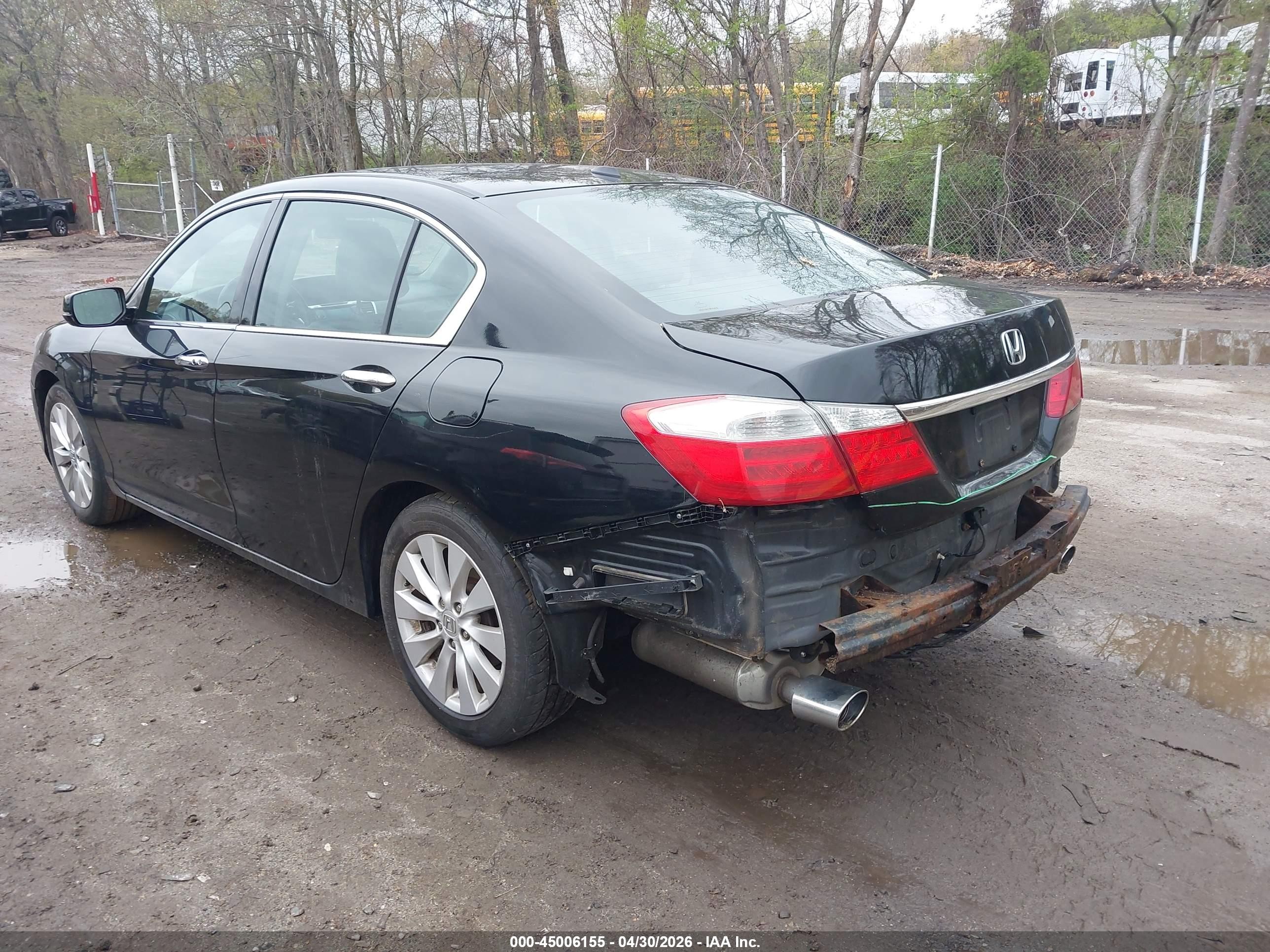 2013 Honda Accord Ex-l V-6 Black vin: 1HGCR3F87DA047691